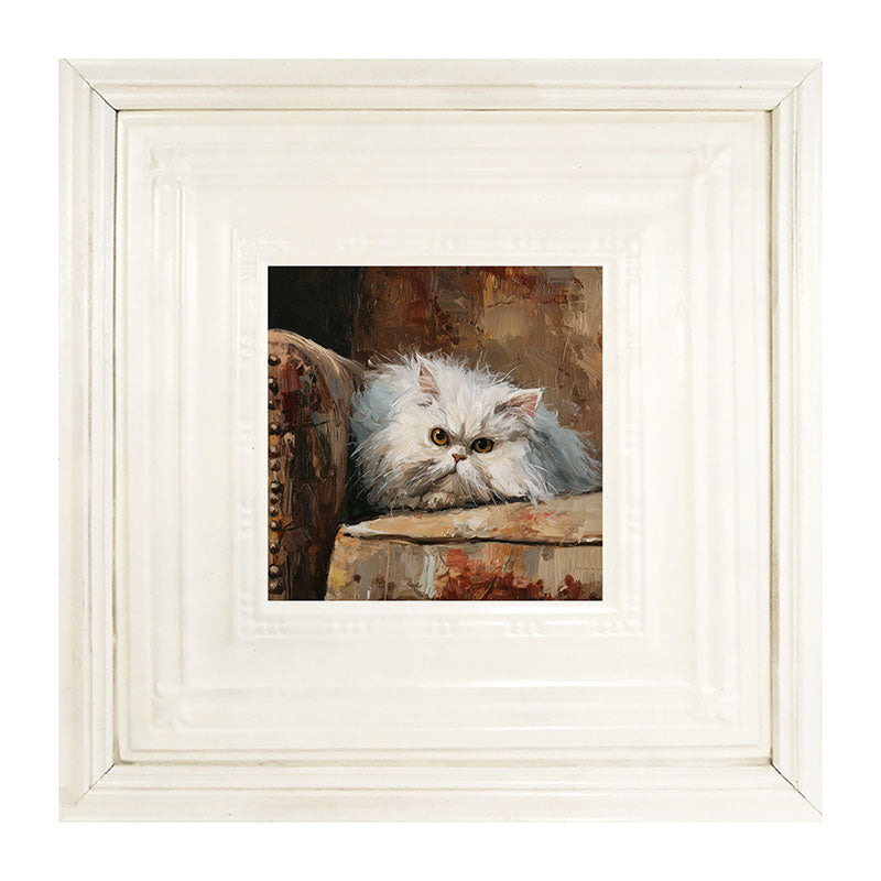 Armchair with Persian Cat Resting