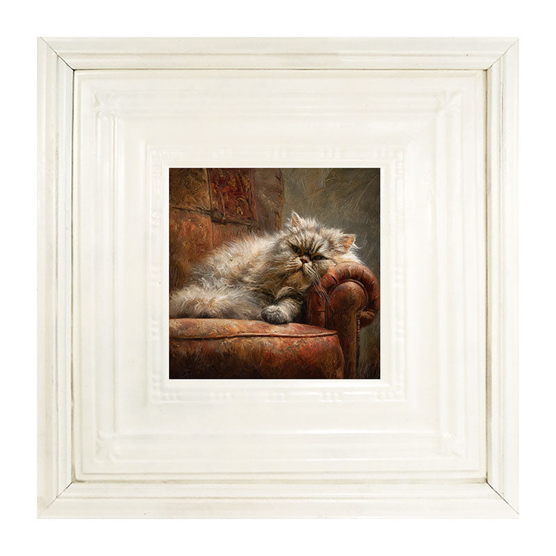Armchair with Lounging Persian Cat
