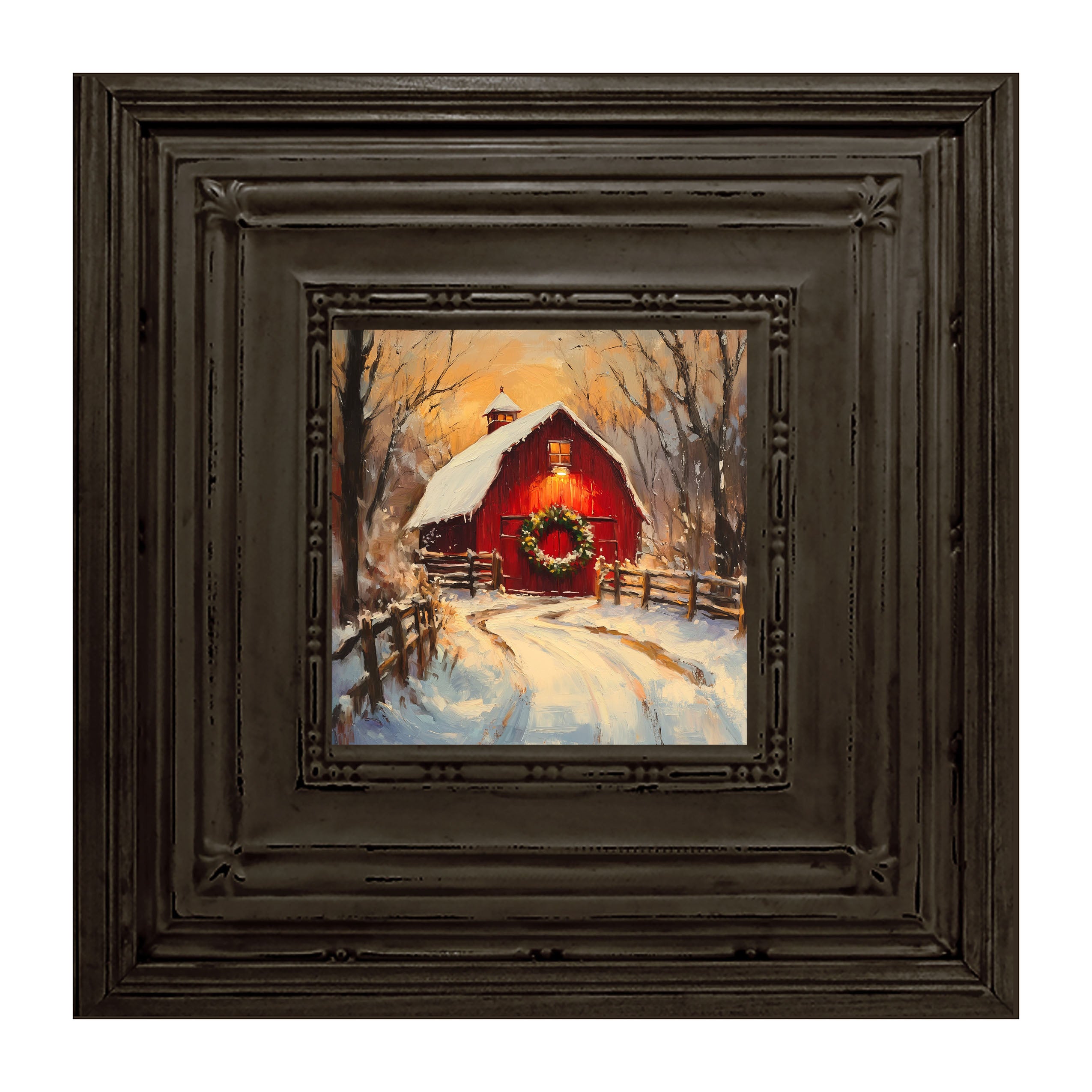 Red Barn at Christmas