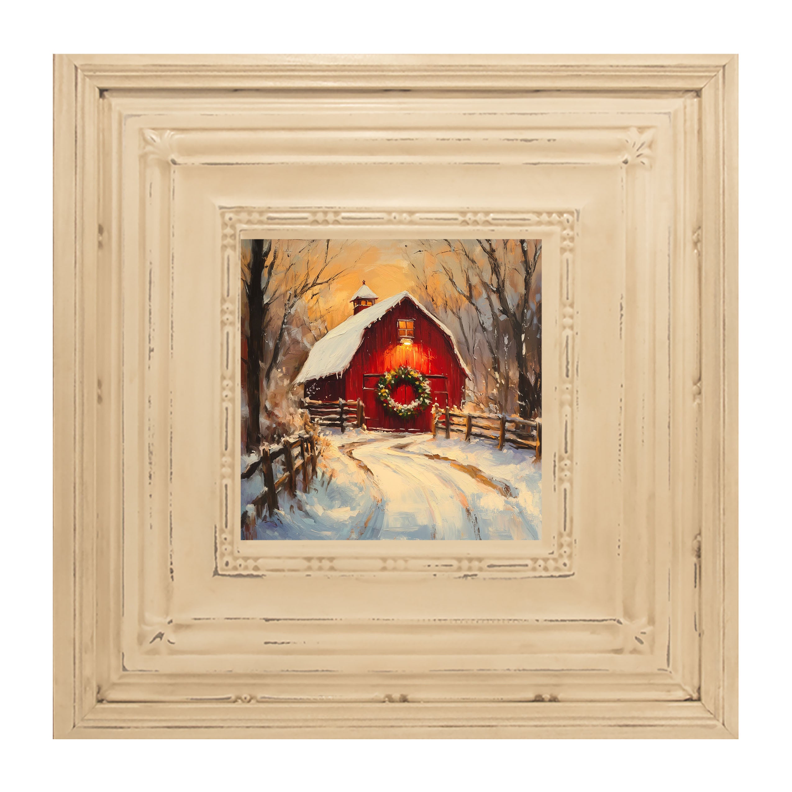 Red Barn at Christmas