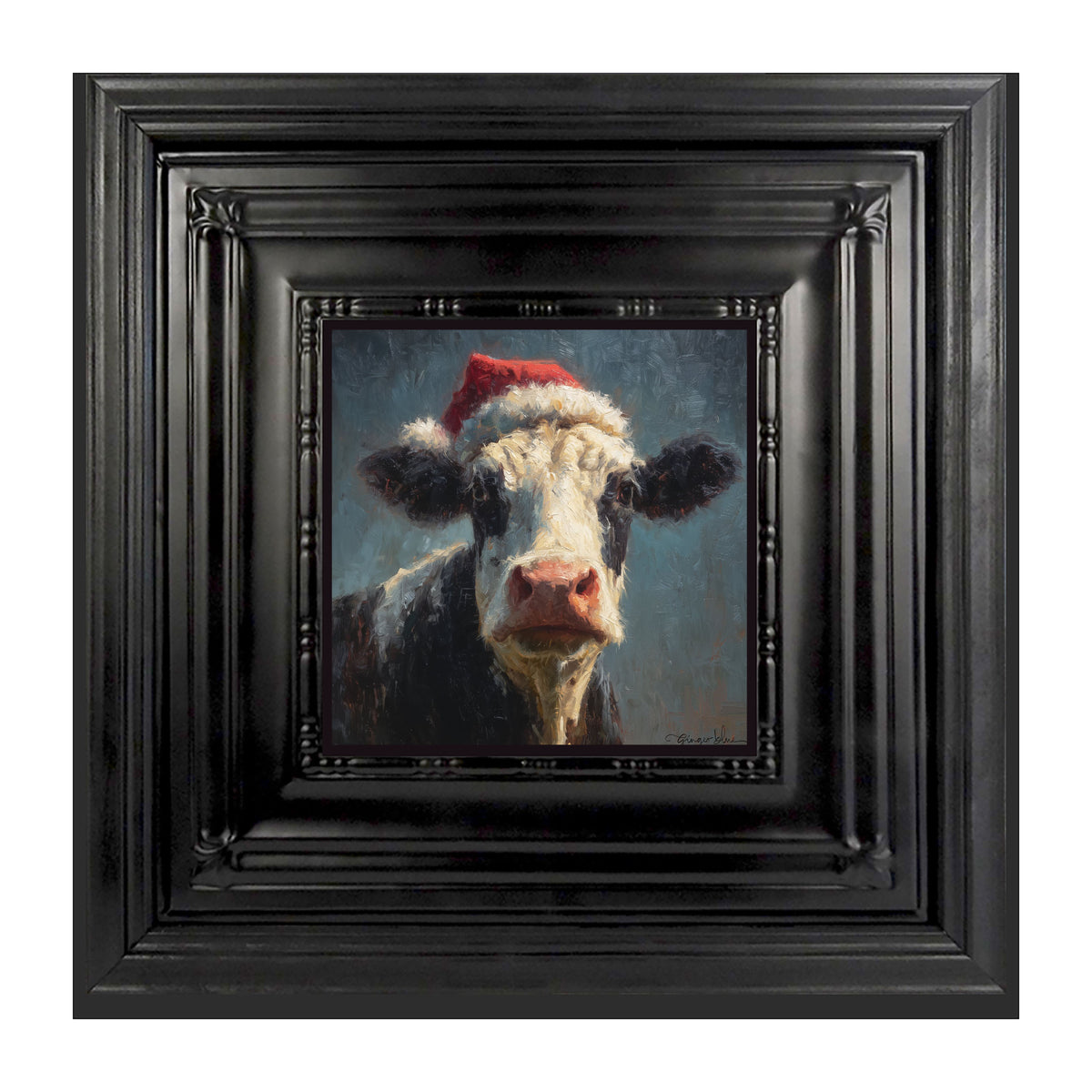 Santa Hat Cow