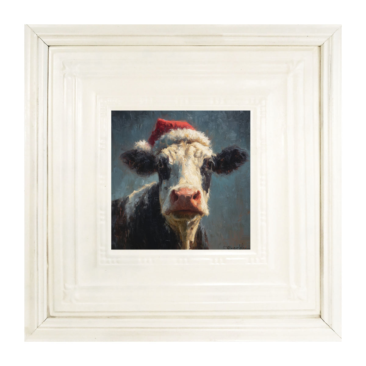 Santa Hat Cow