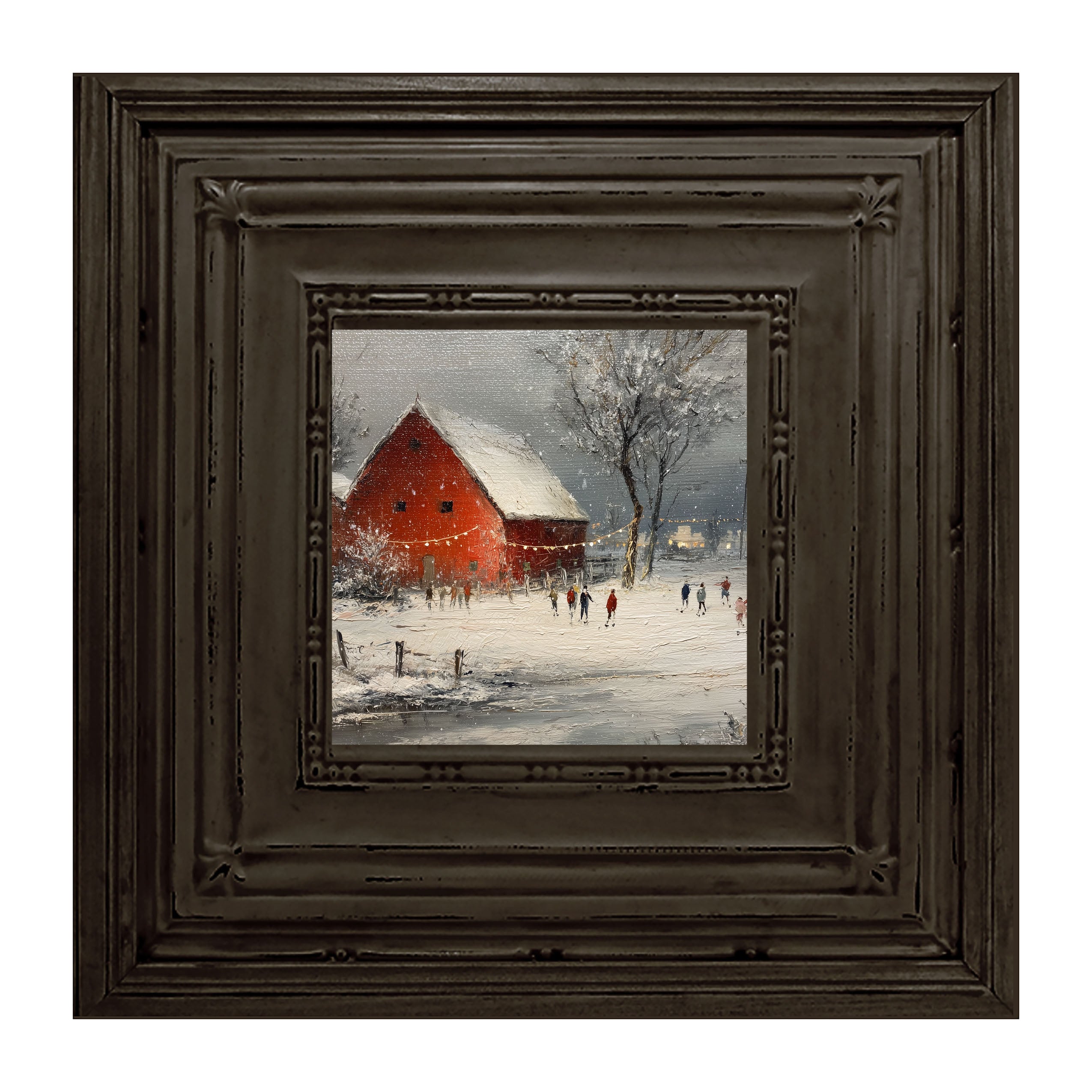 Children Skating at the Red Barn