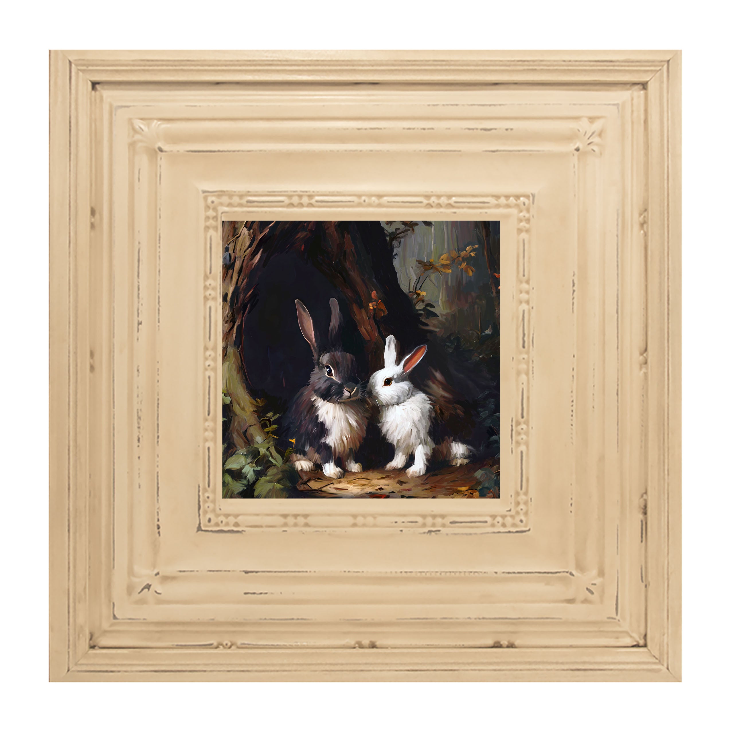 Bunnies in a forest