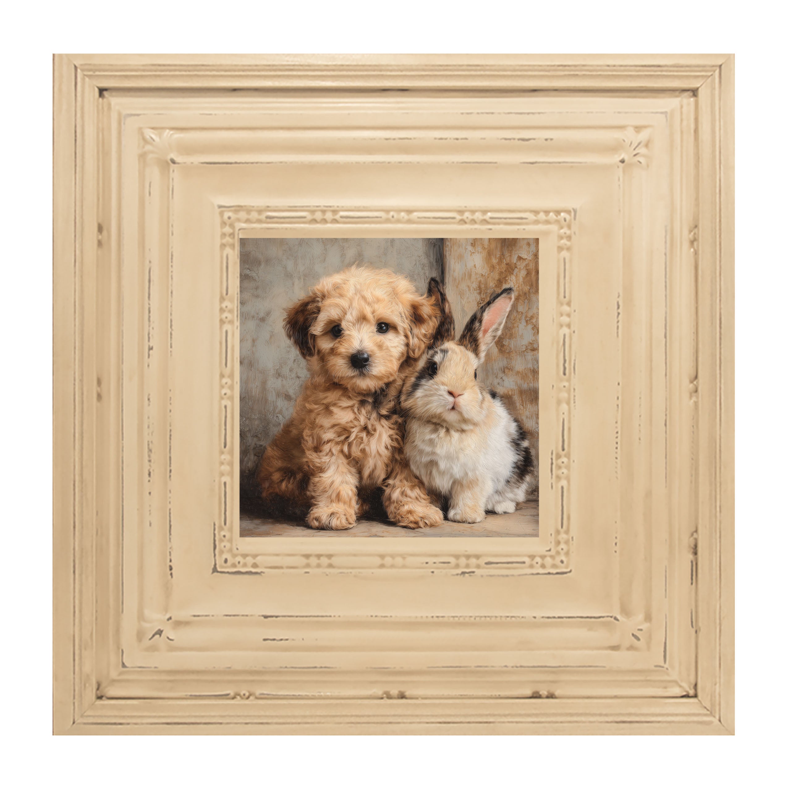 Dog and Bunny Friends