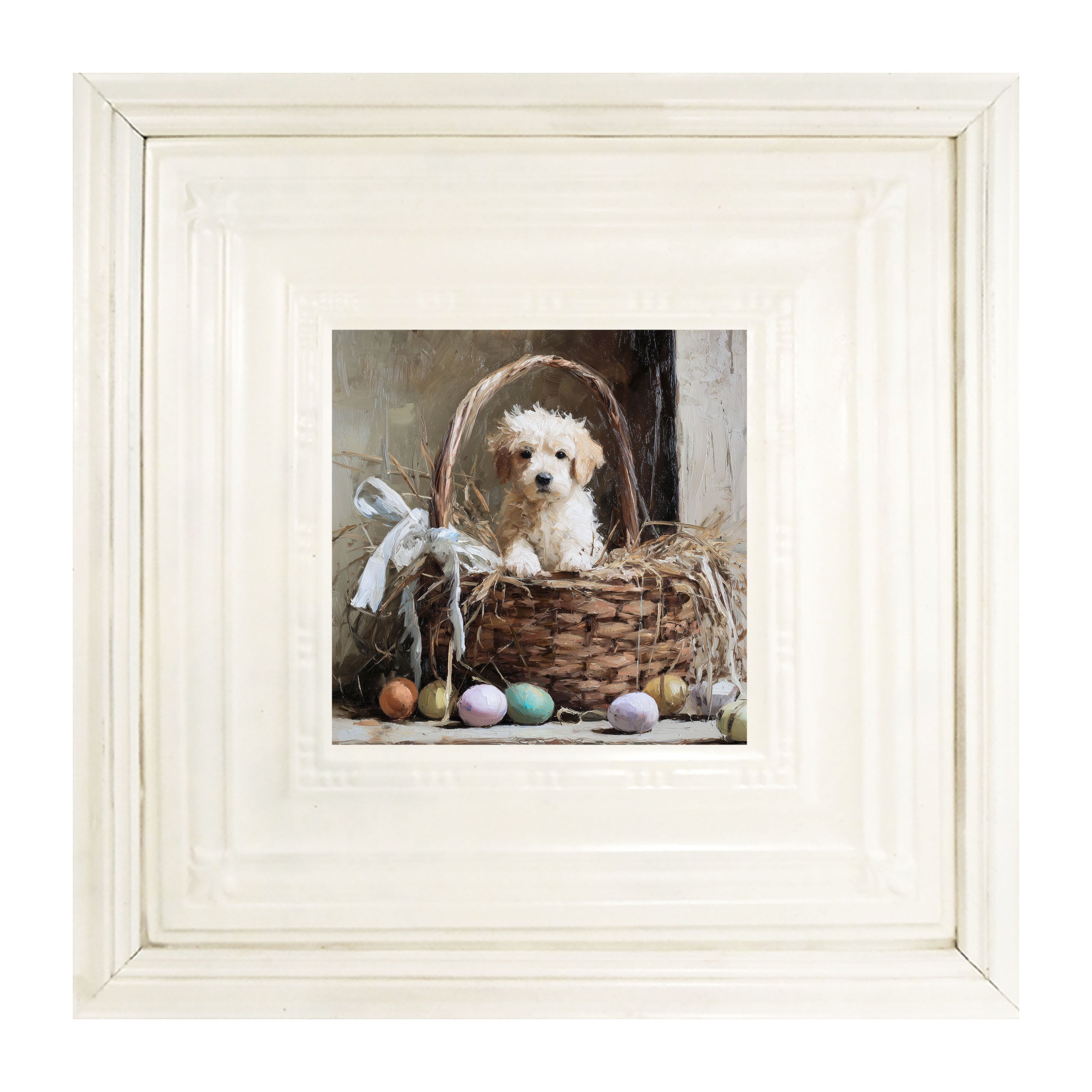 Easter Basket - Dog with Easter eggs