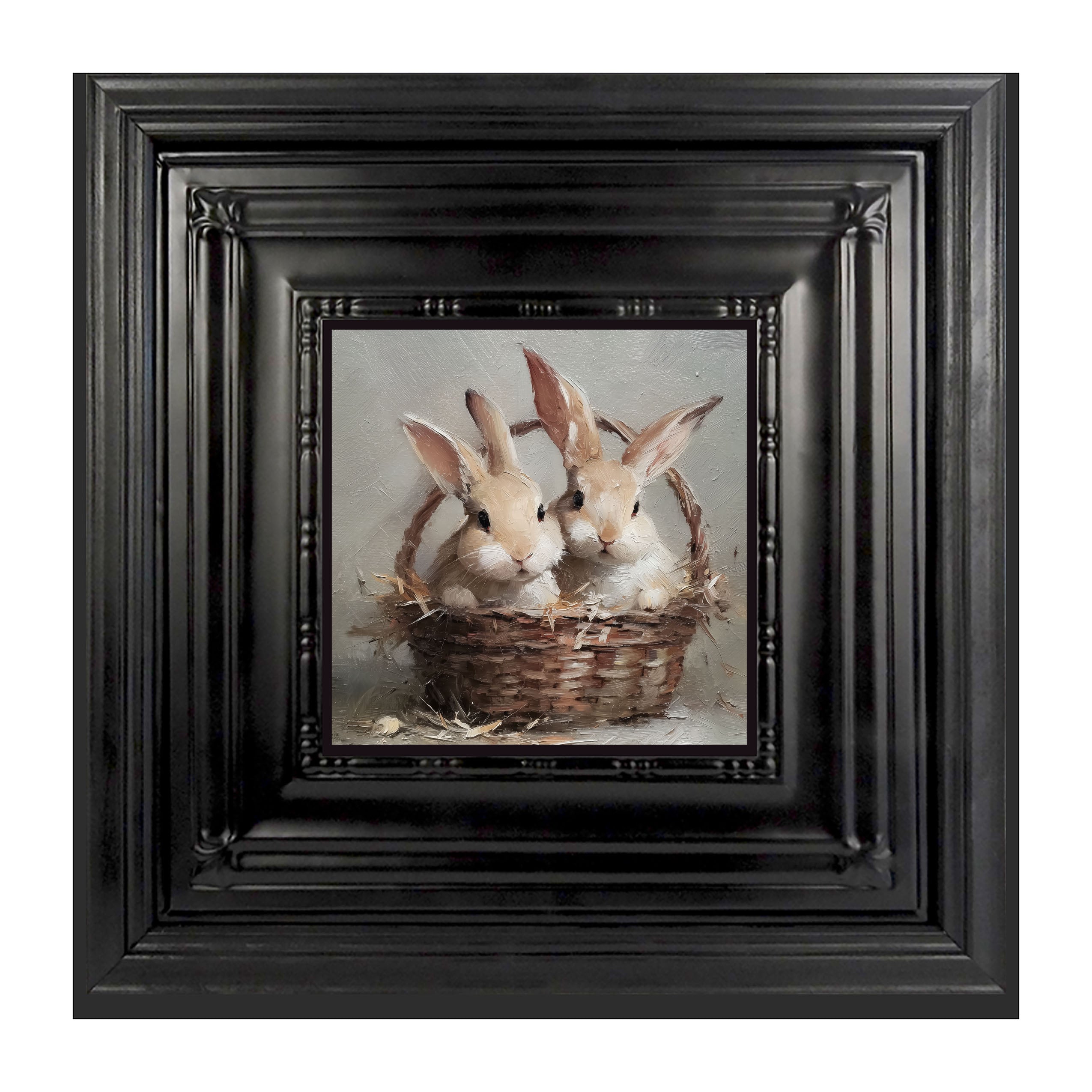 Easter Basket - Pair of Bunnies