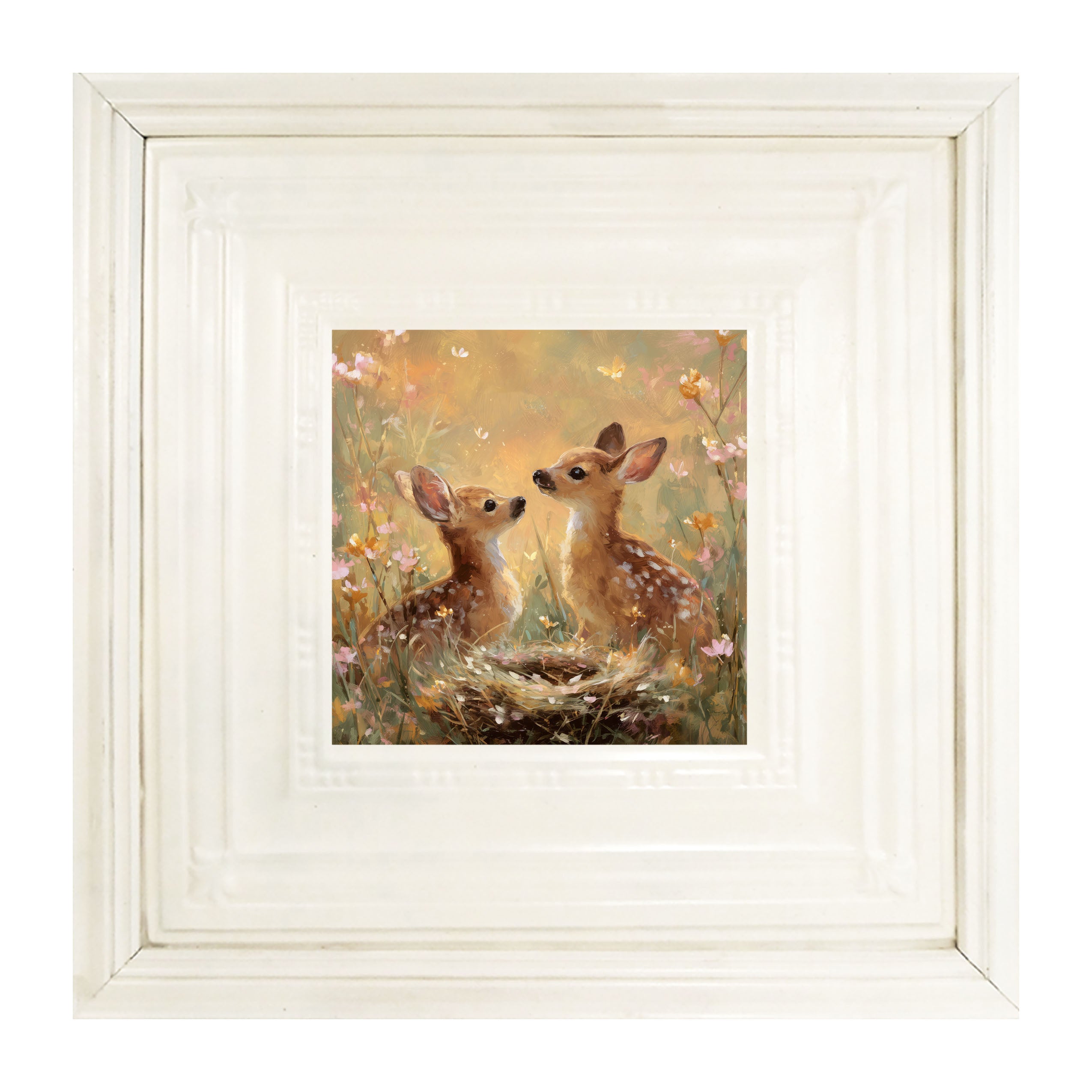 Baby Deer with Flowers