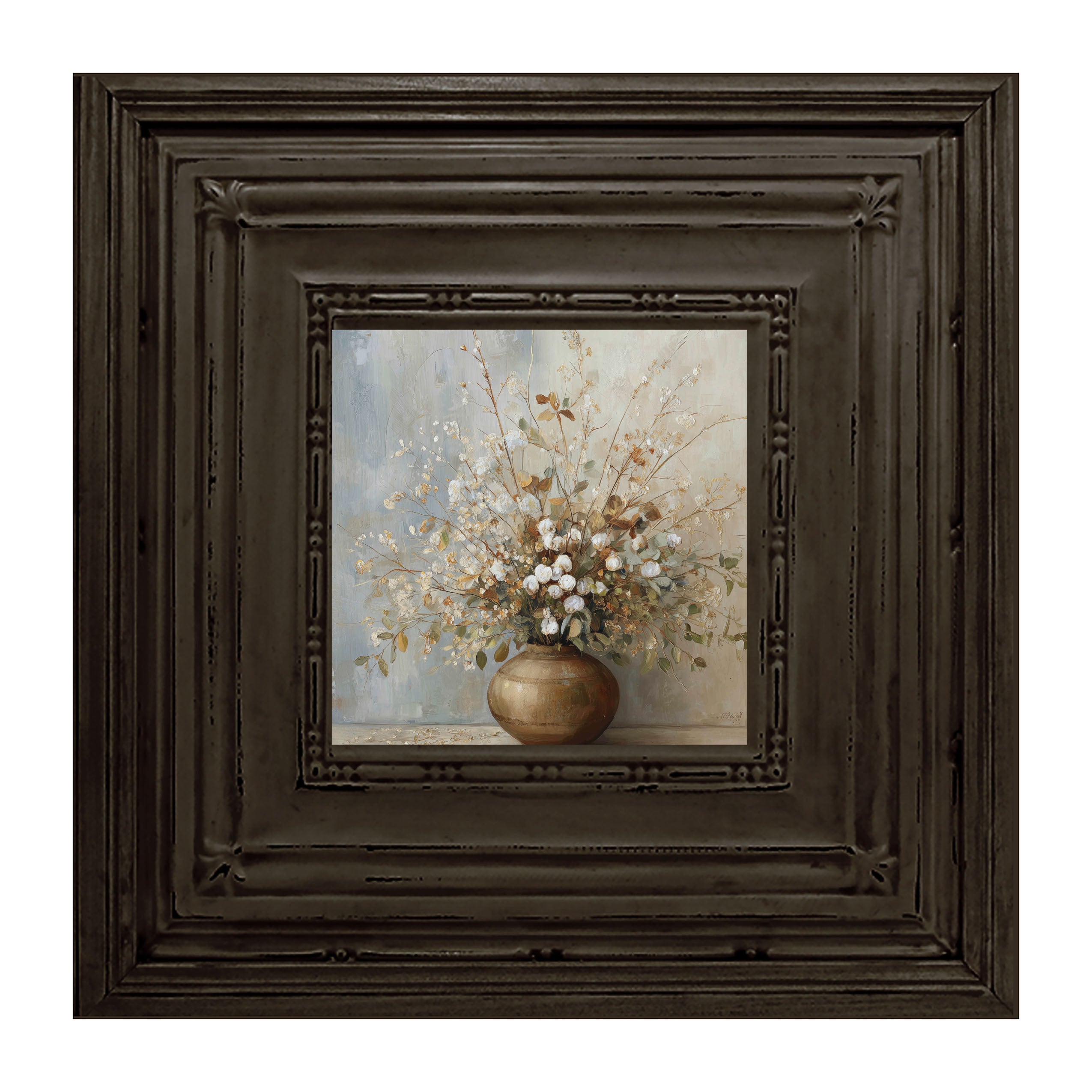 Copper Vase with Rustic Bouquet