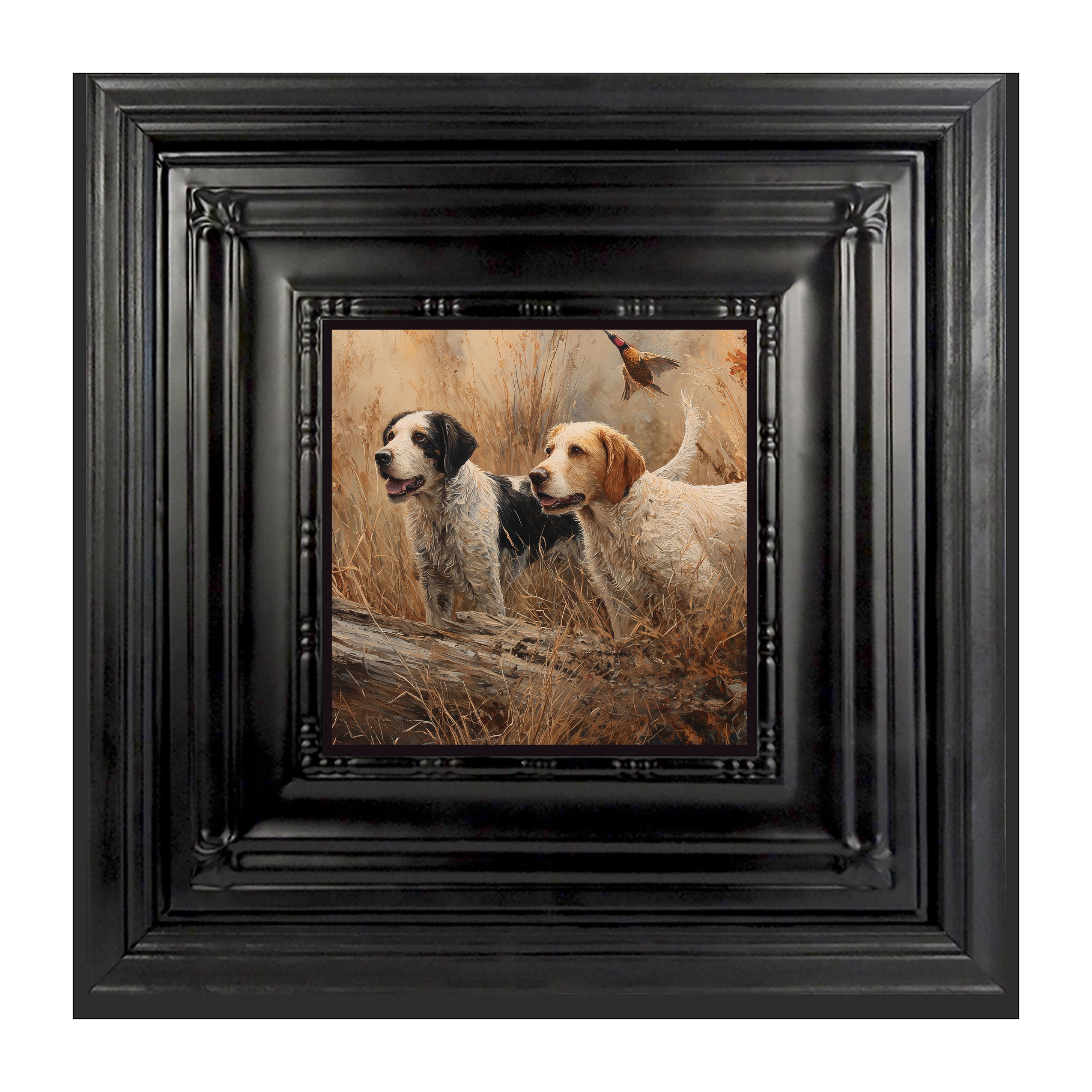 Hunting Season - Dogs near Log