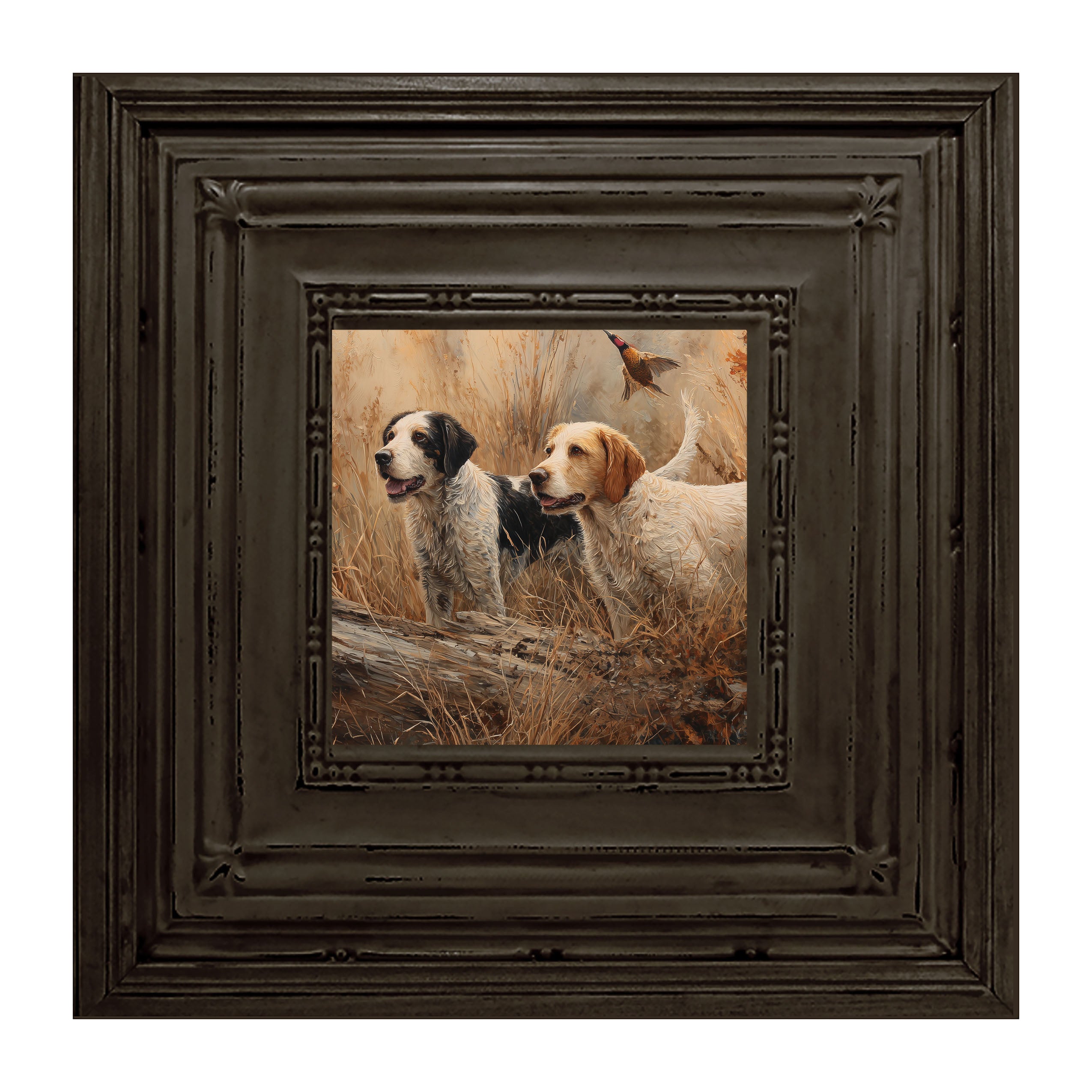 Hunting Season - Dogs near Log