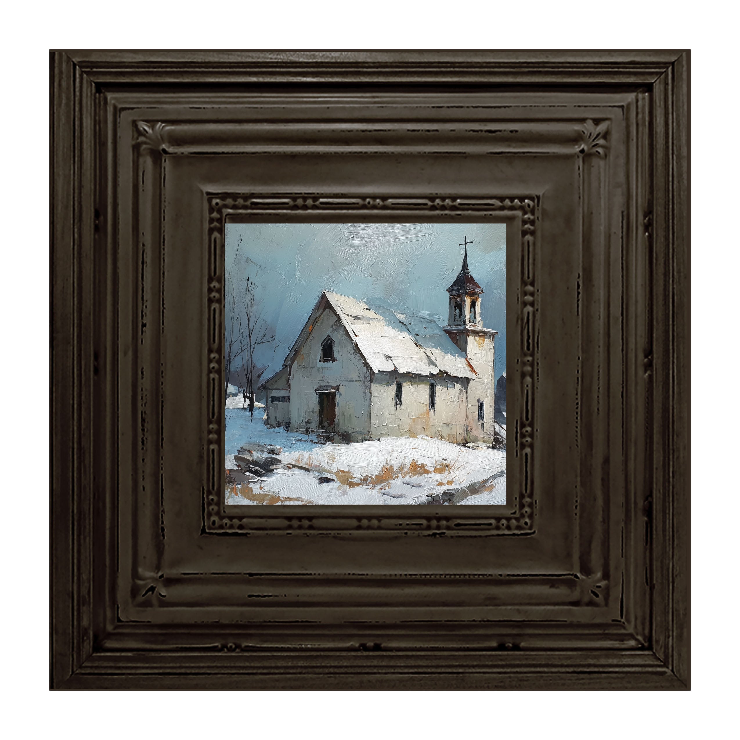 Country Church in Winter