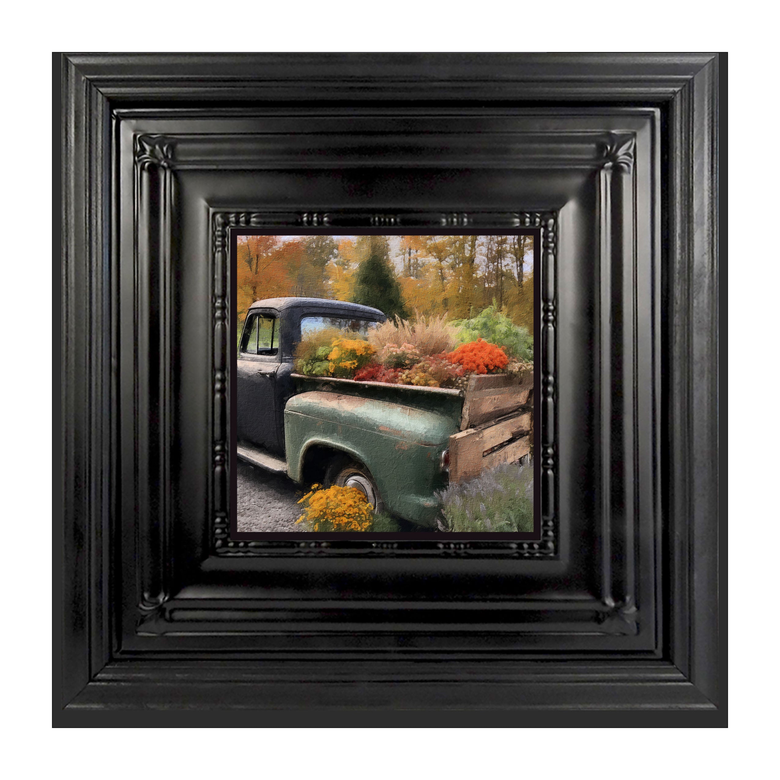 Green and Black Truck