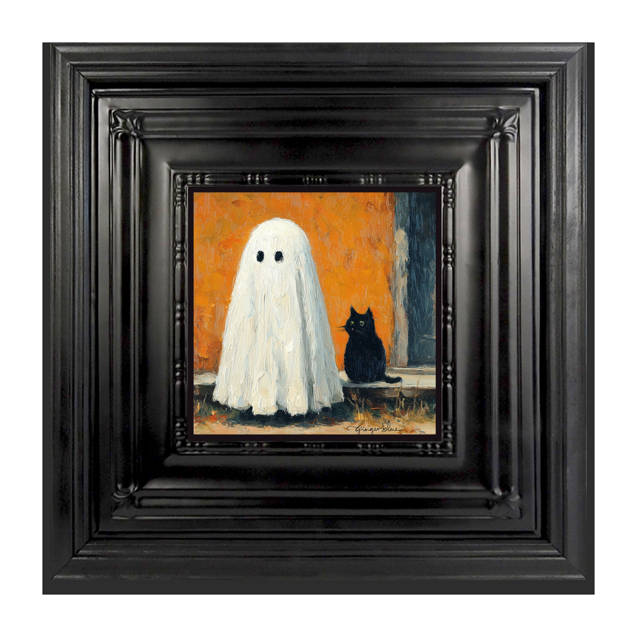 Ghost with Black Cat
