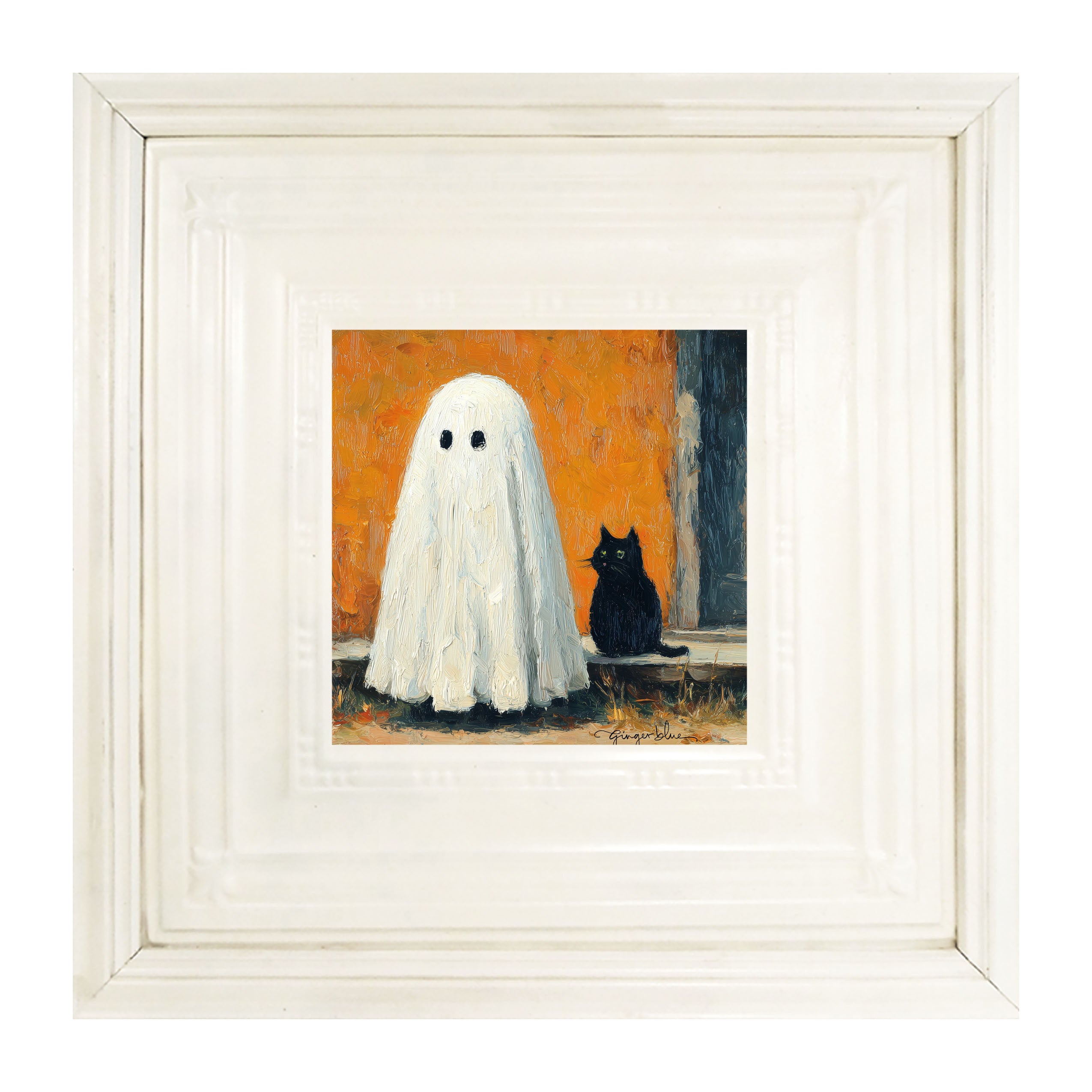 Ghost with Black Cat