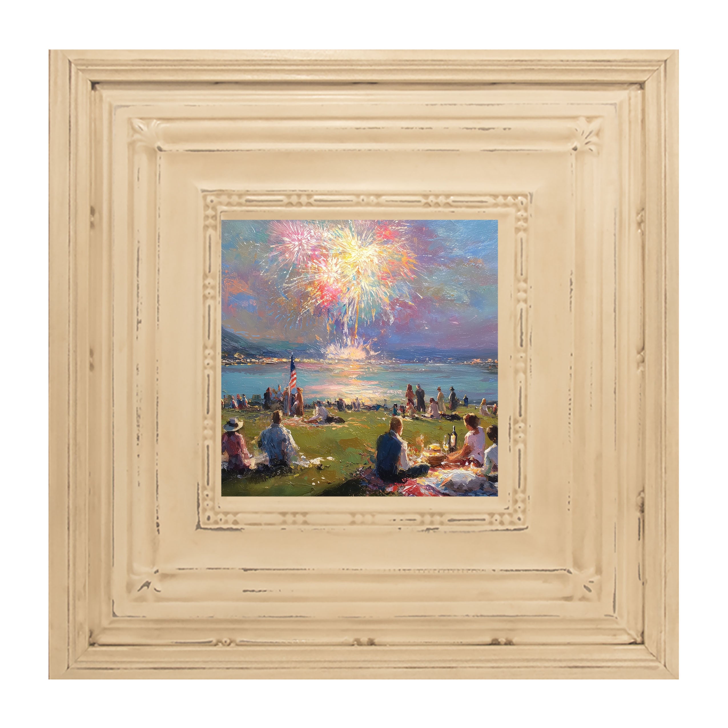 Fireworks and families at the lake