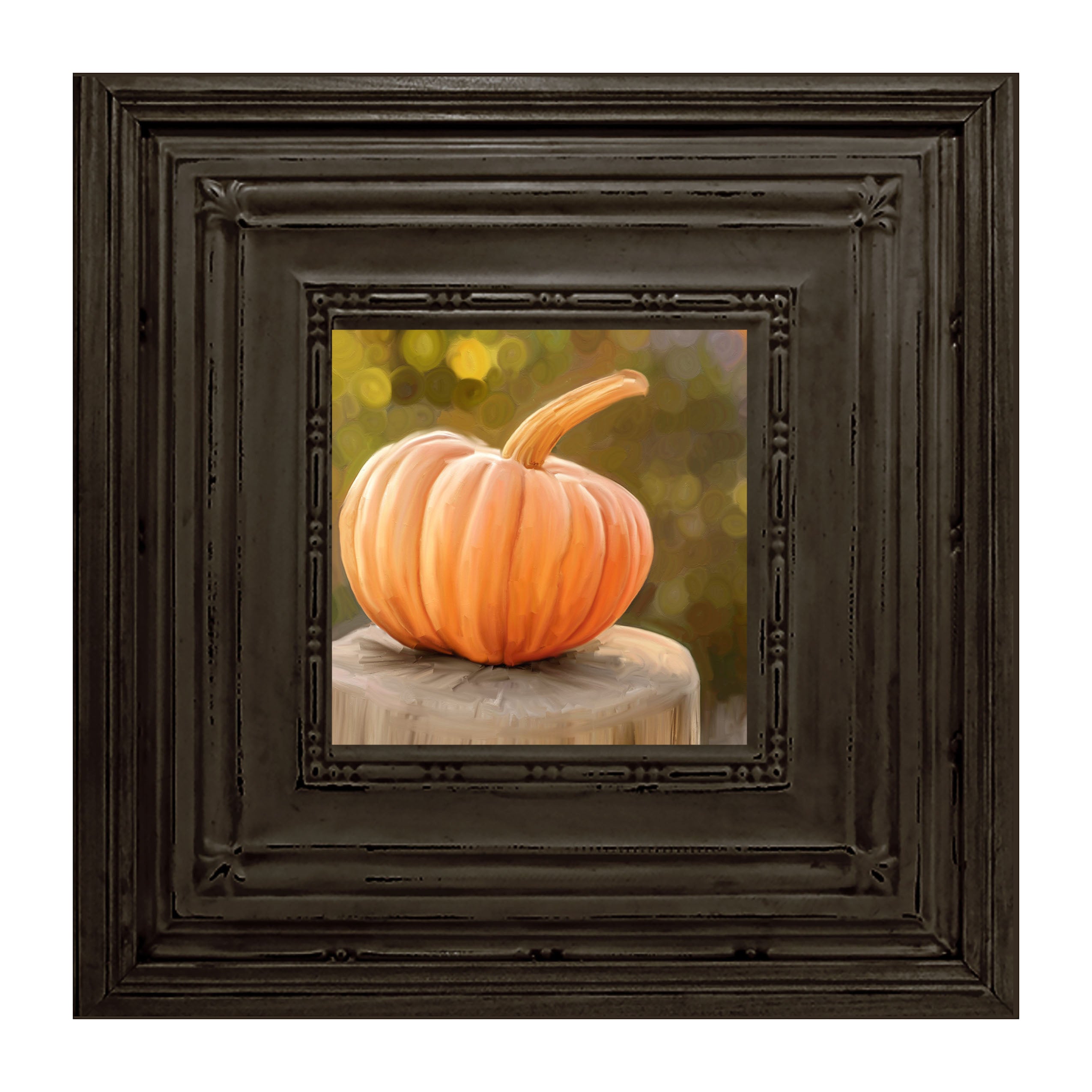 Pumpkin on stump