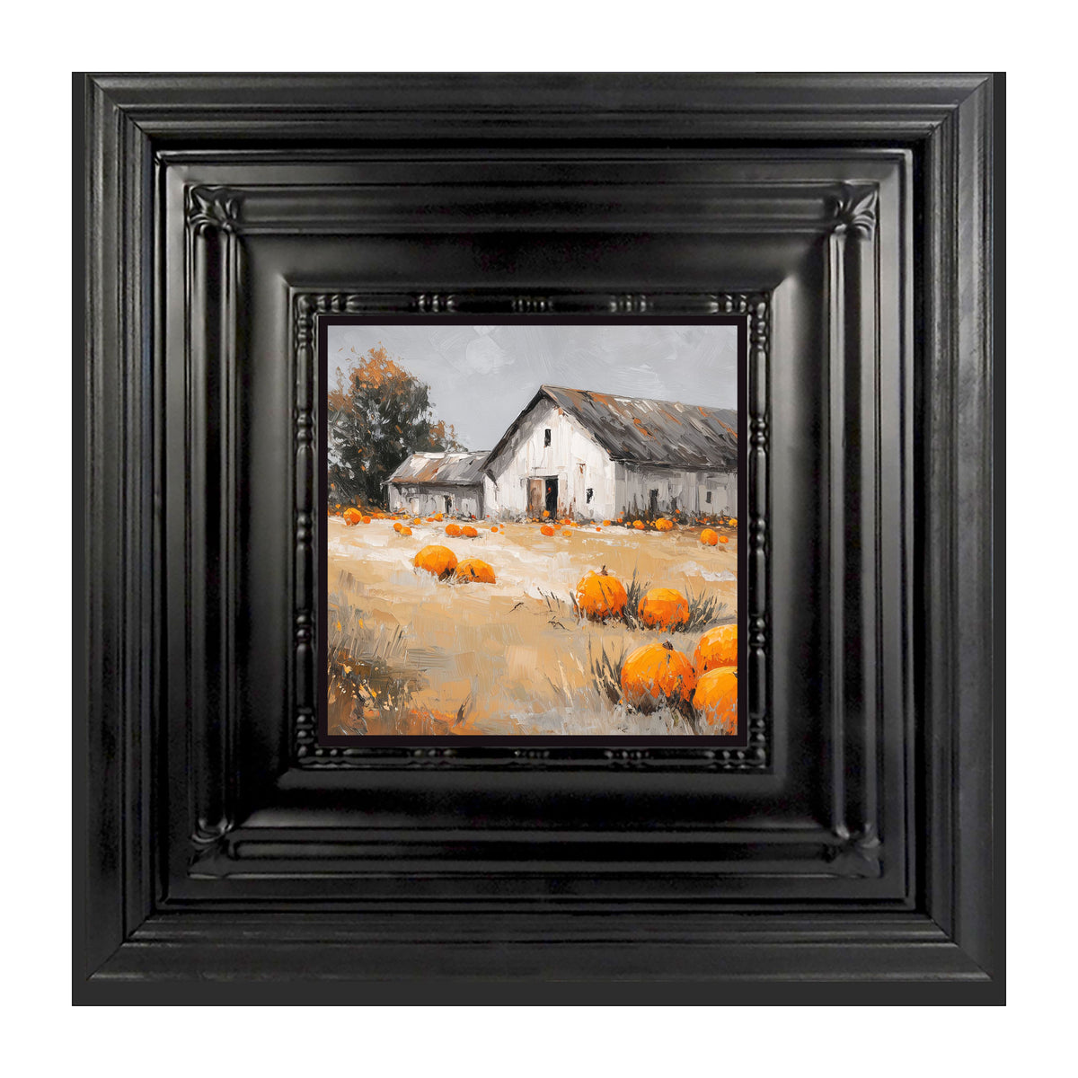 Orange Pumpkins in Field