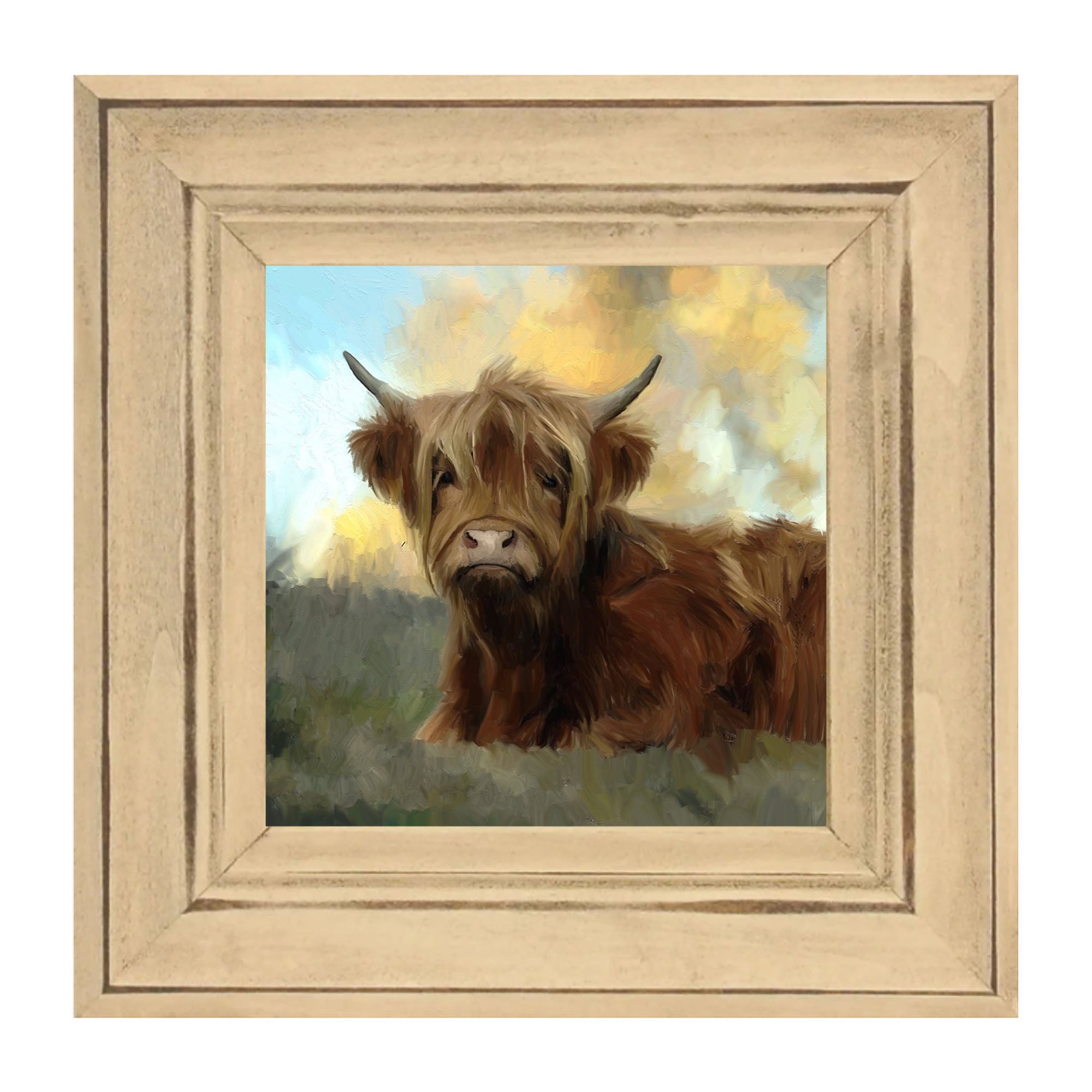 Springtime Highland cow