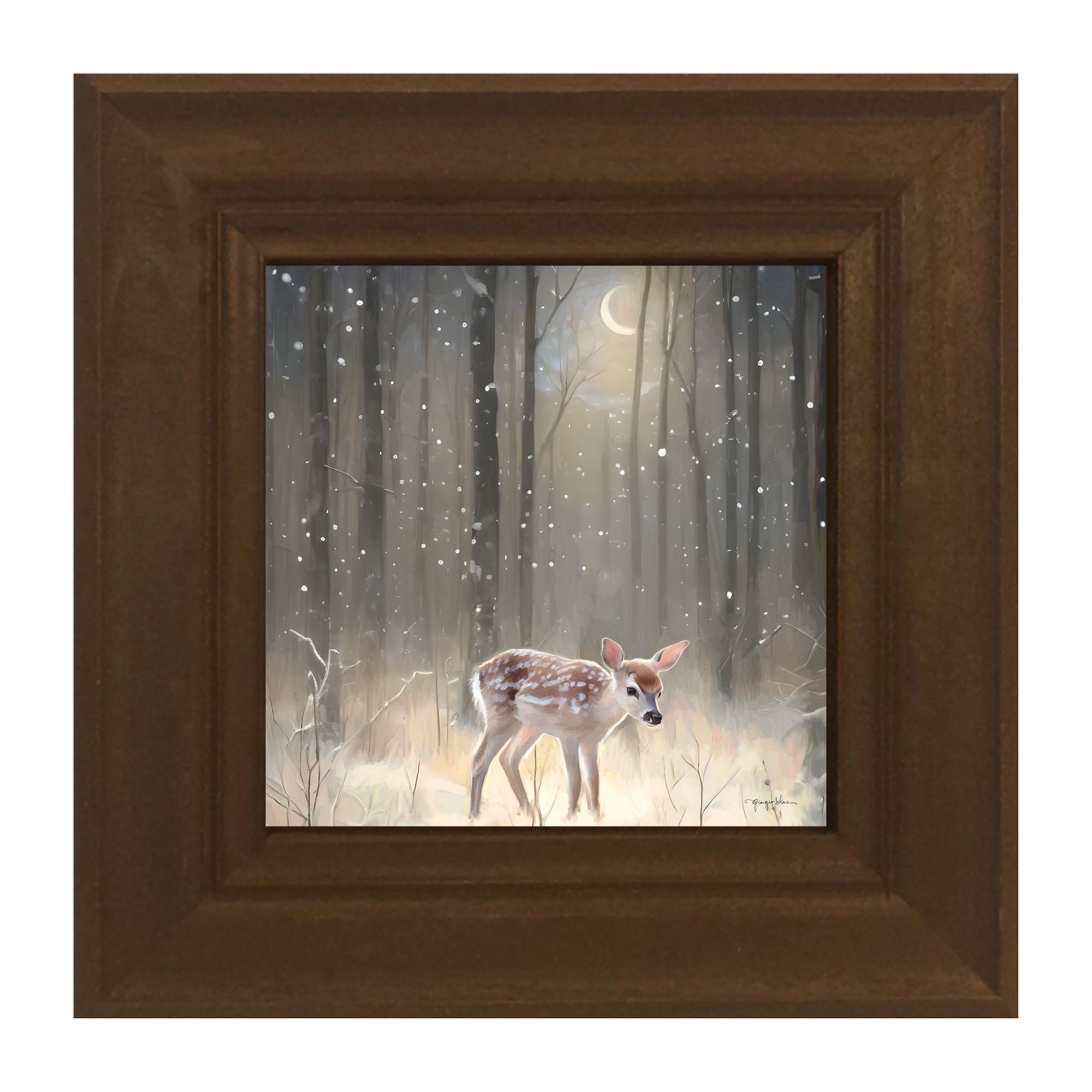Snowy Deer
