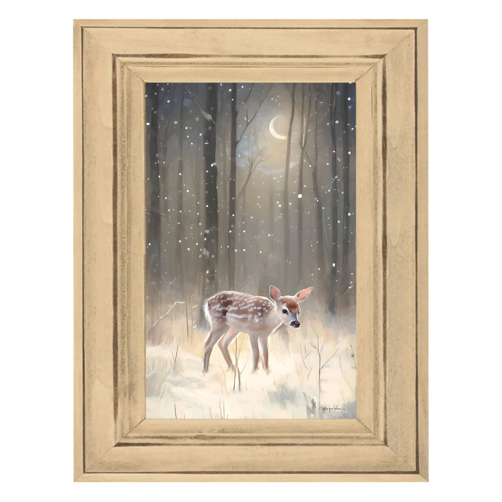Snowy Deer