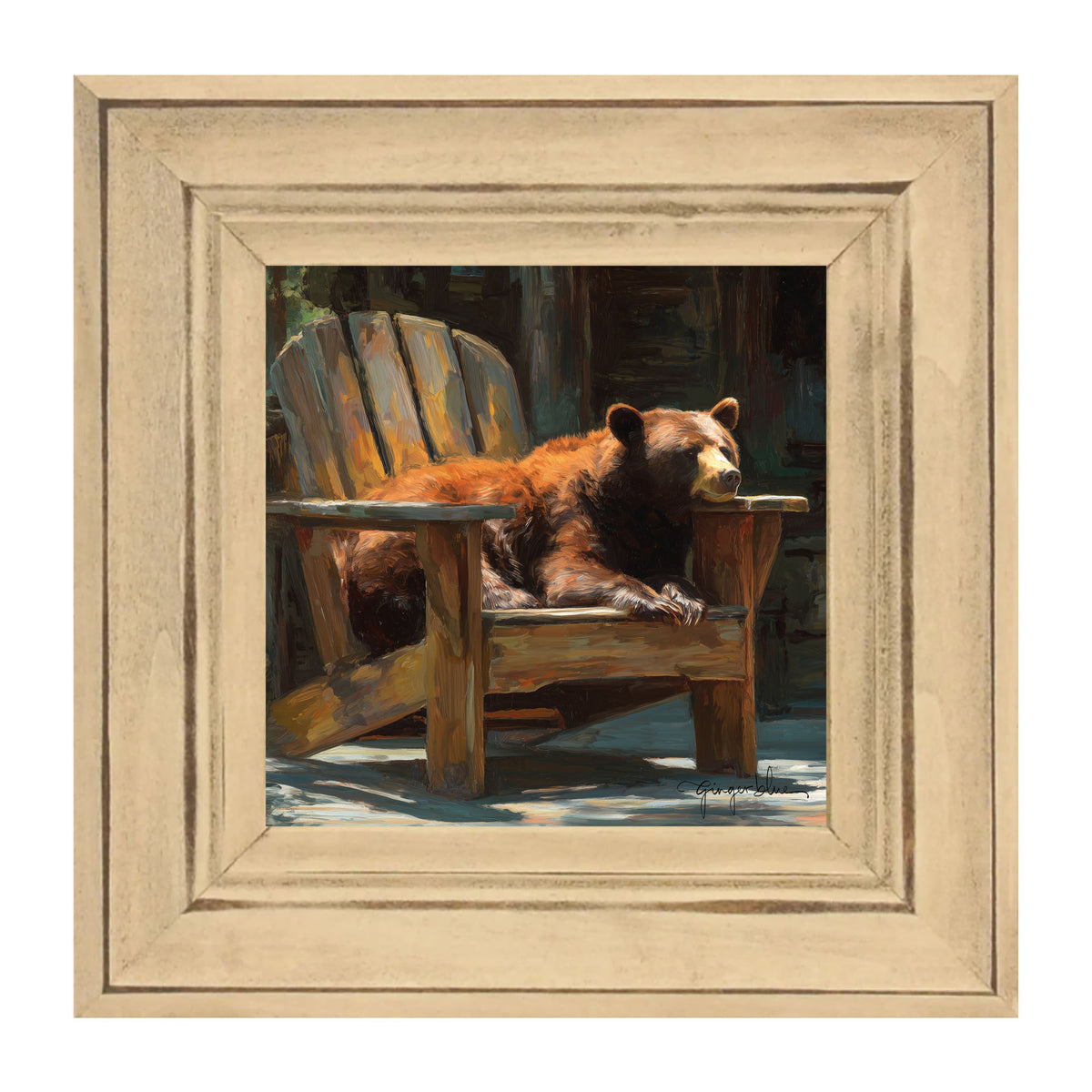 Bear Resting in Adirondack Chair