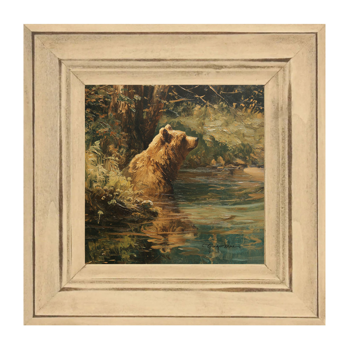 Brown Bear Relaxing in the Water