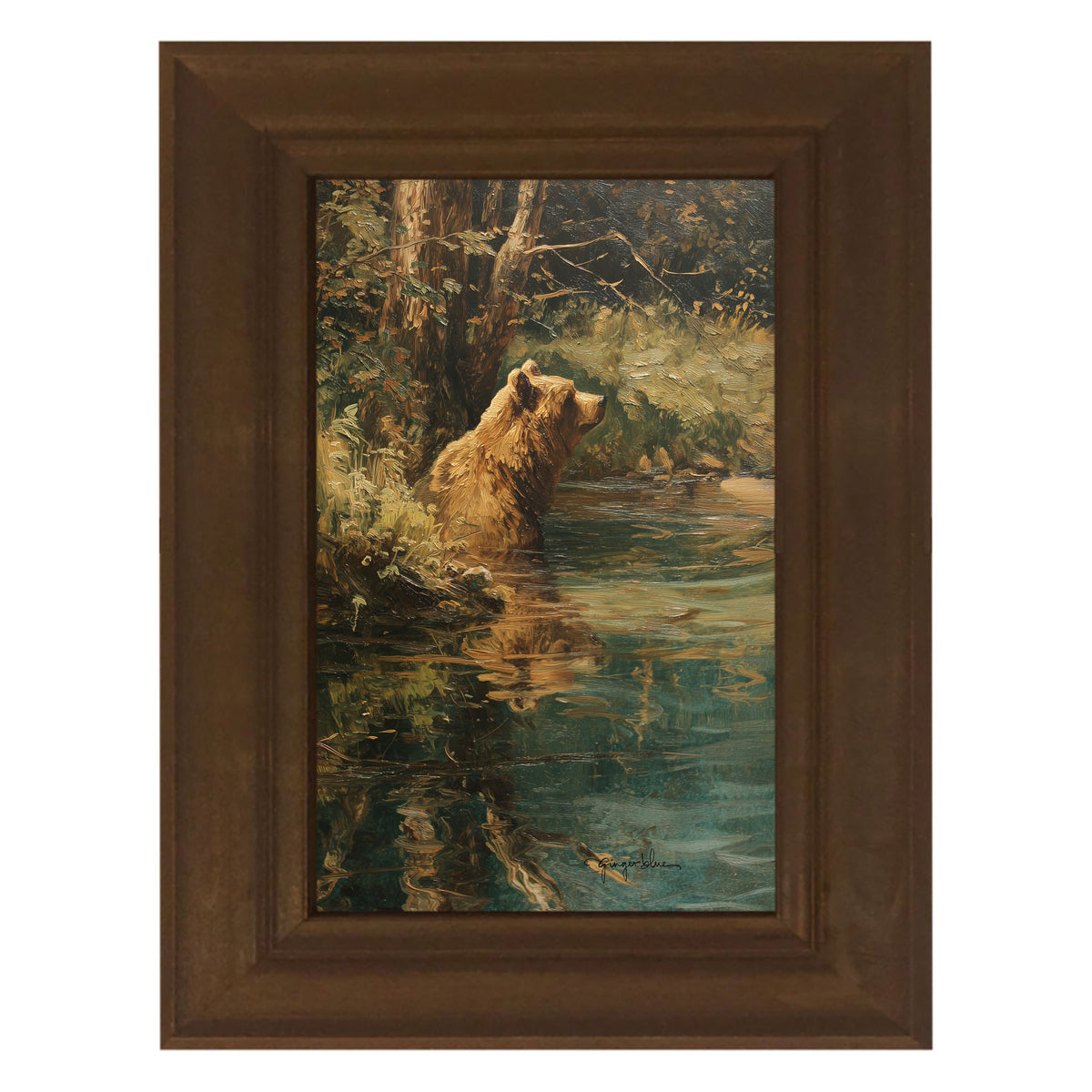 Brown Bear Relaxing in the Water