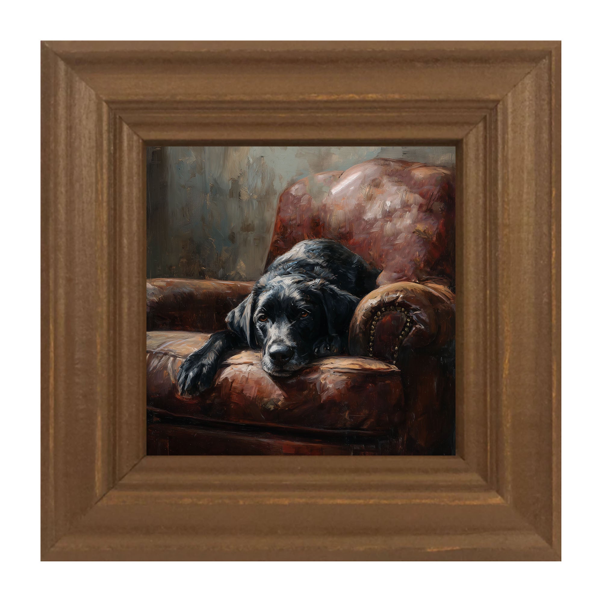 Armchair with Black Lab