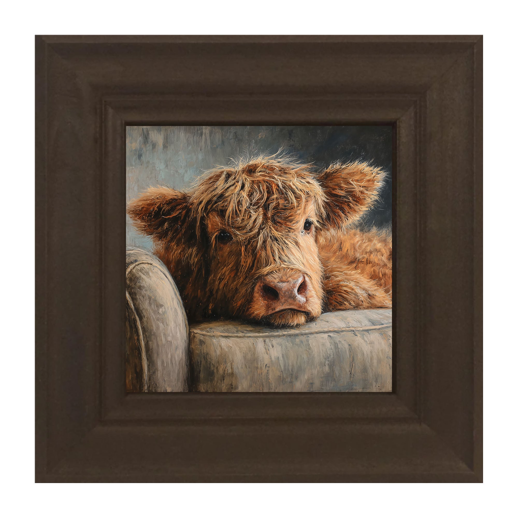 Armchair with Highland Cow