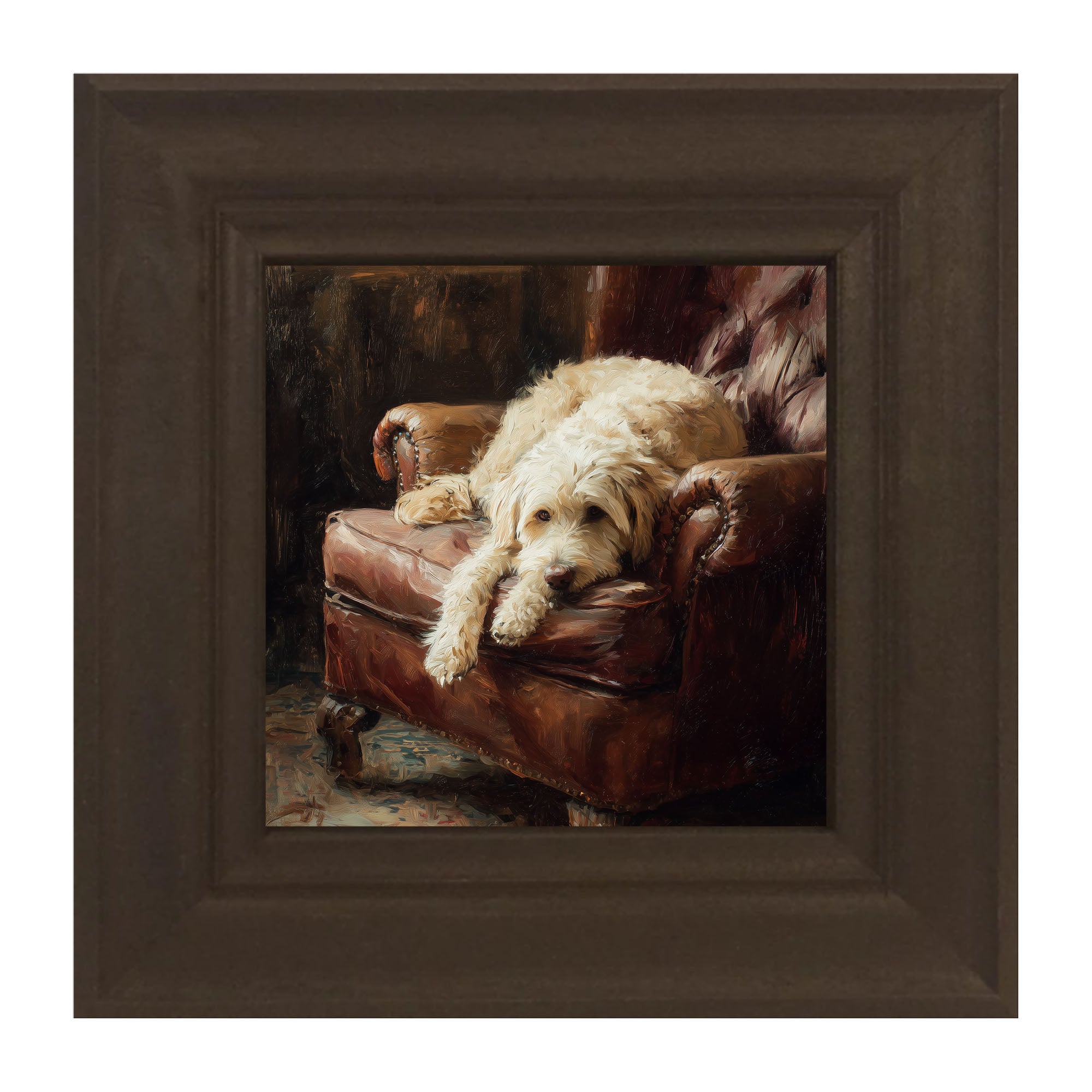 Armchair with Labradoodle