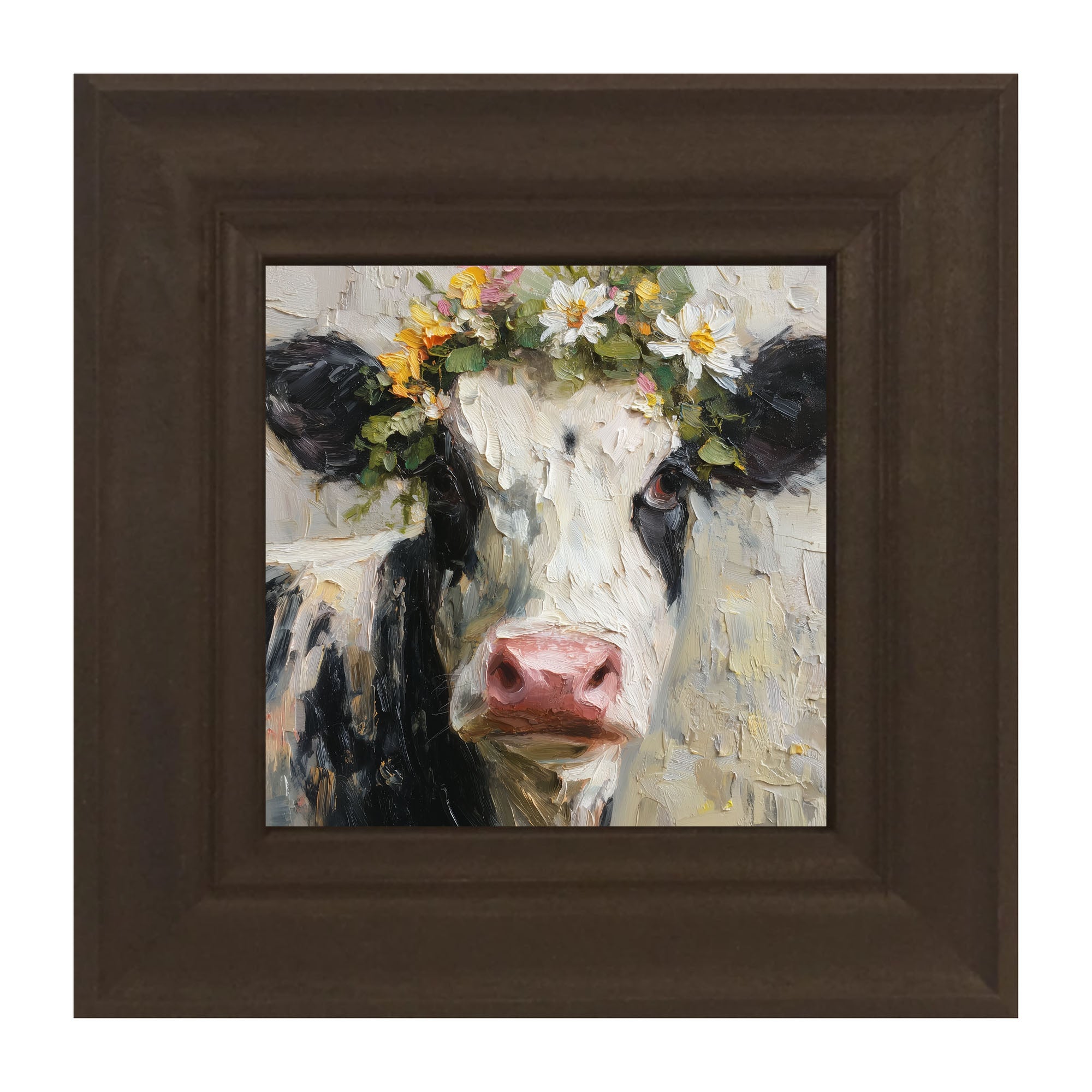 Spring Season Cow with Floral Crown