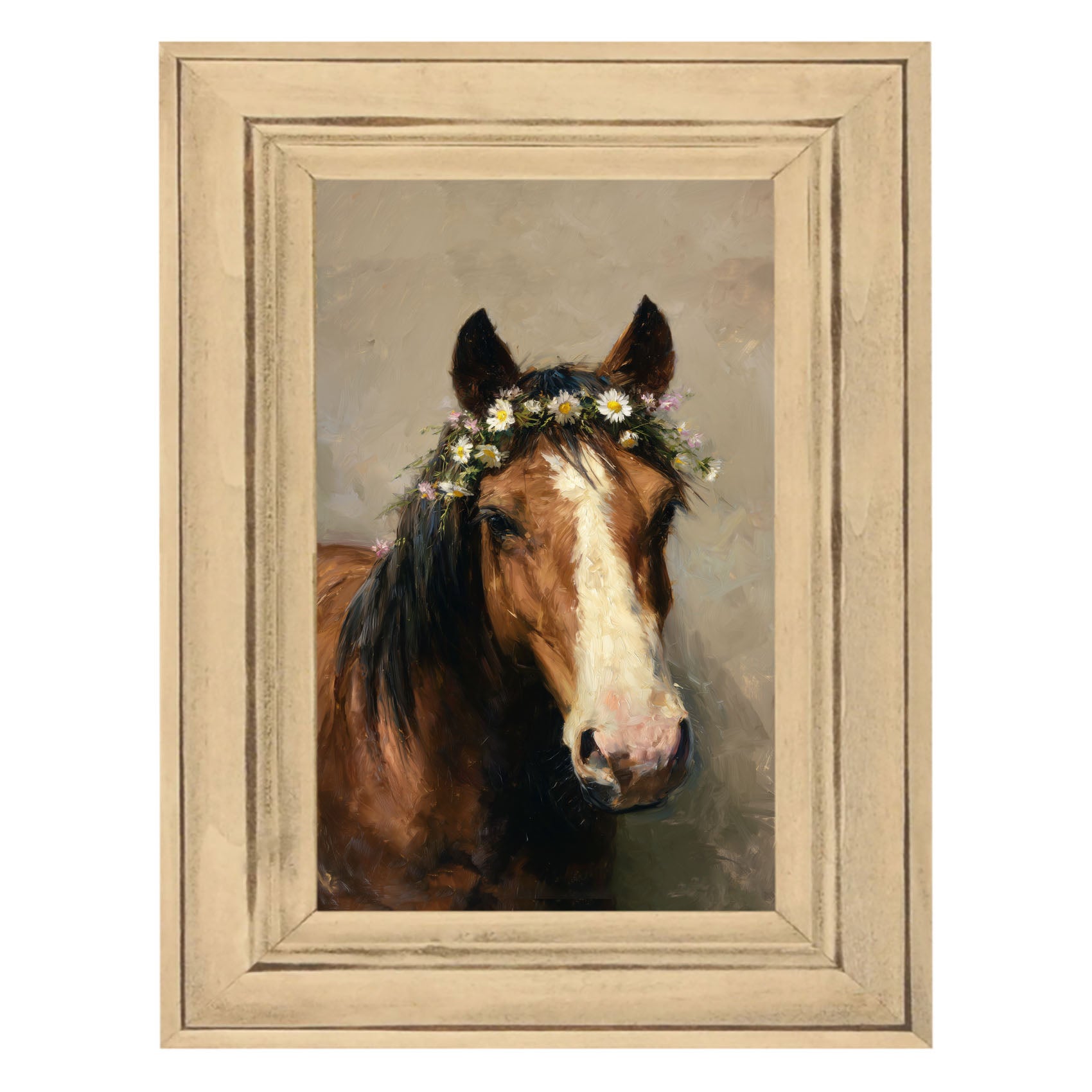 Horse with Flowery Mane