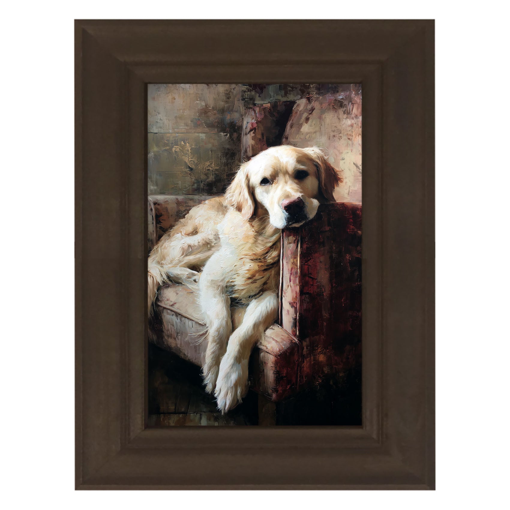 Armchair with Yellow Labrador