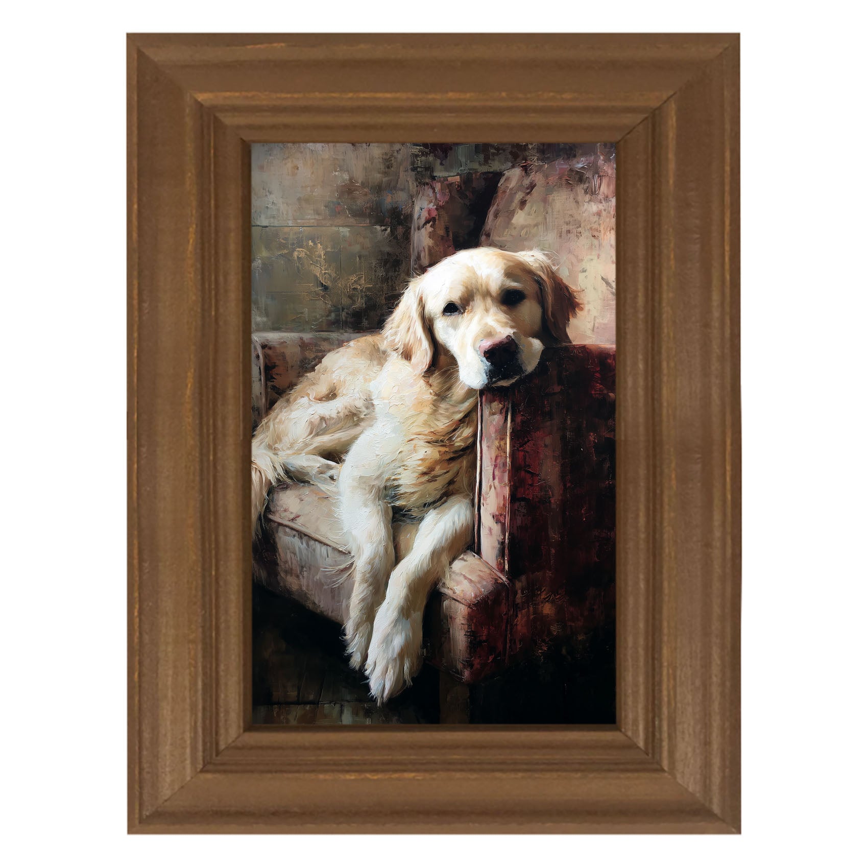 Armchair with Yellow Labrador