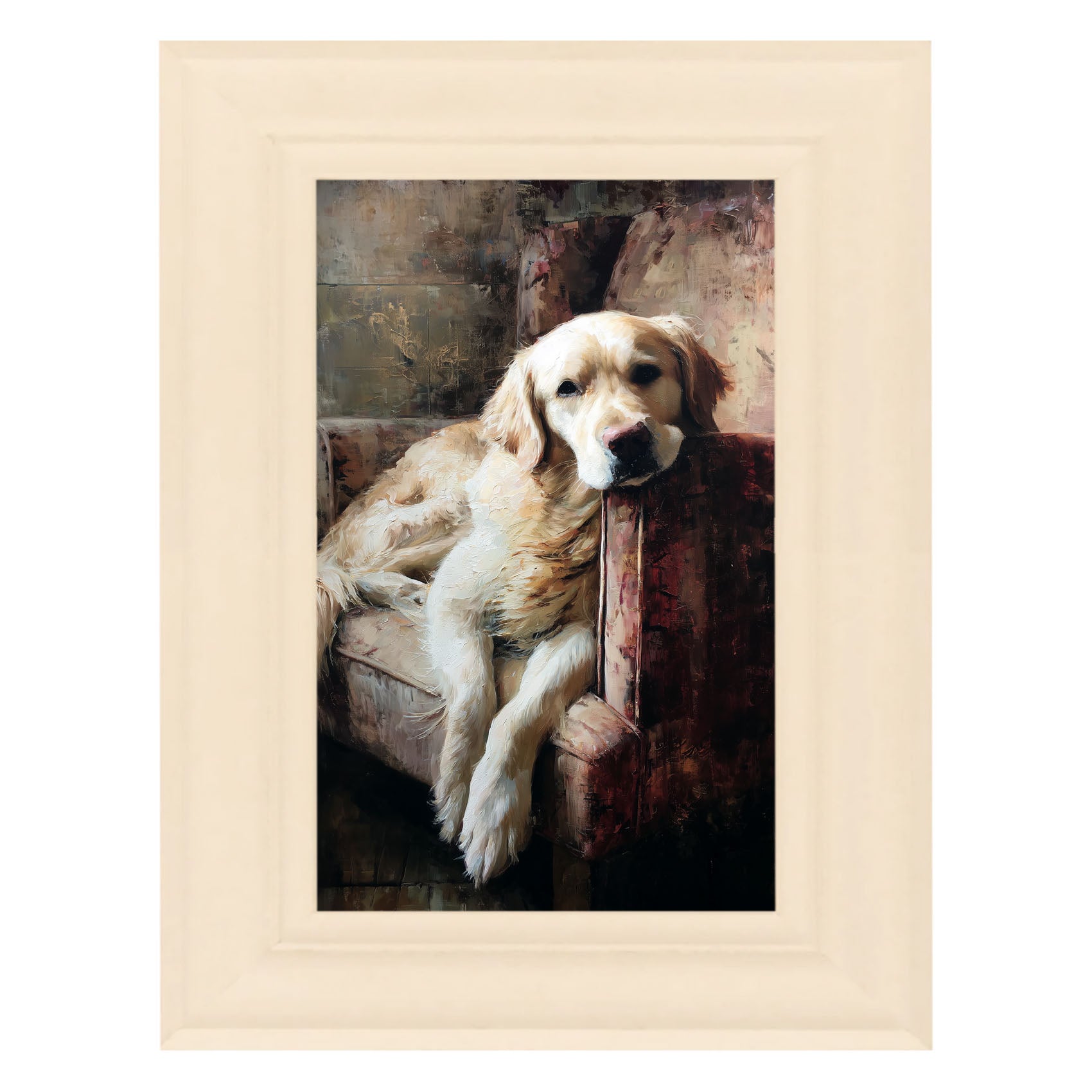 Armchair with Yellow Labrador
