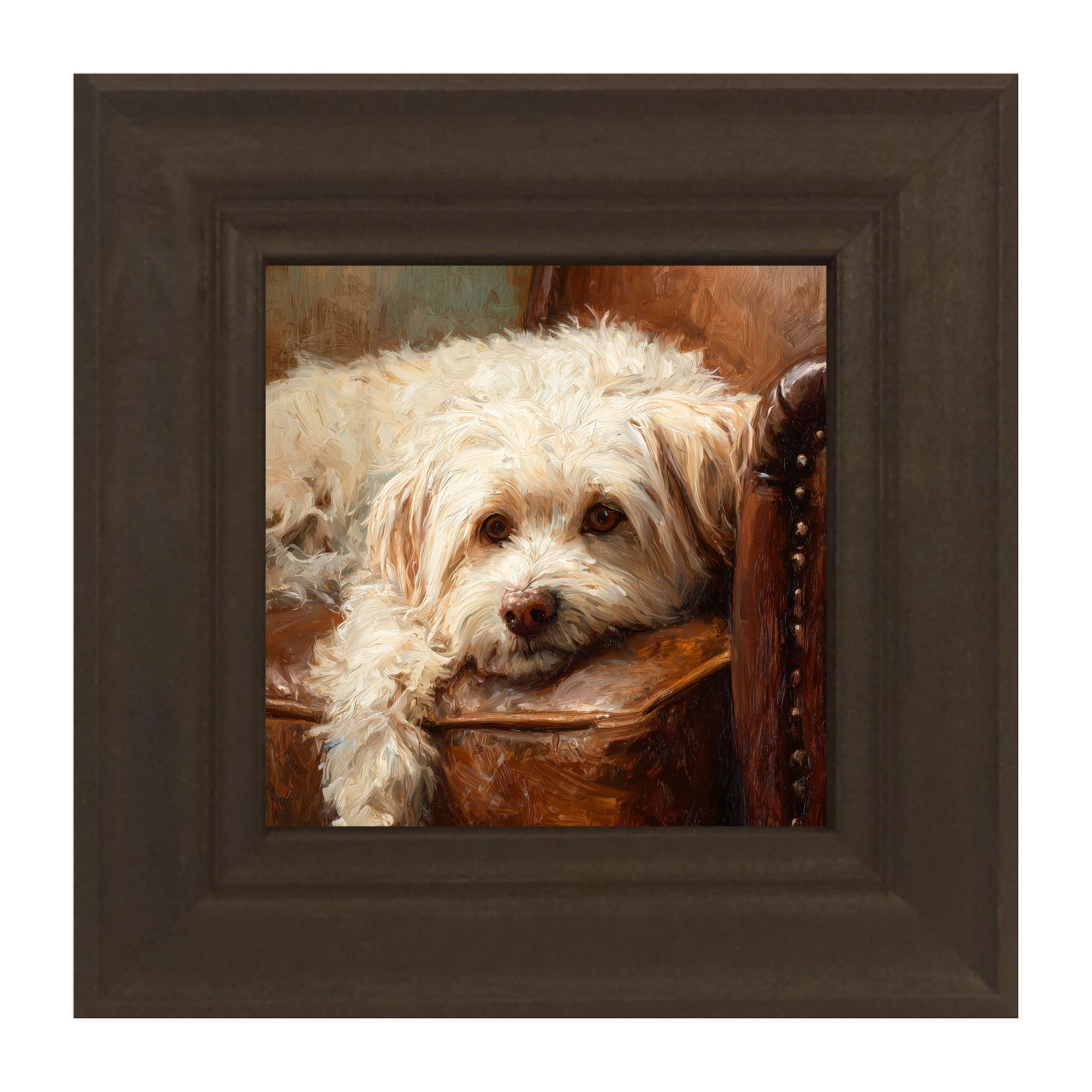 Armchair with Havanese Dog