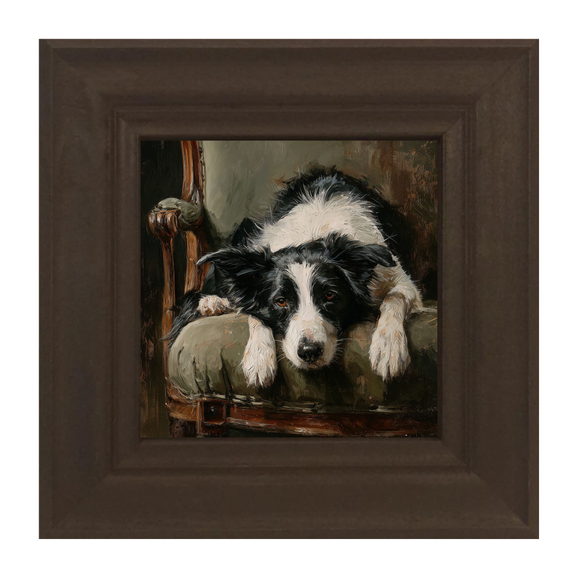 Armchair with Border Collie Dog