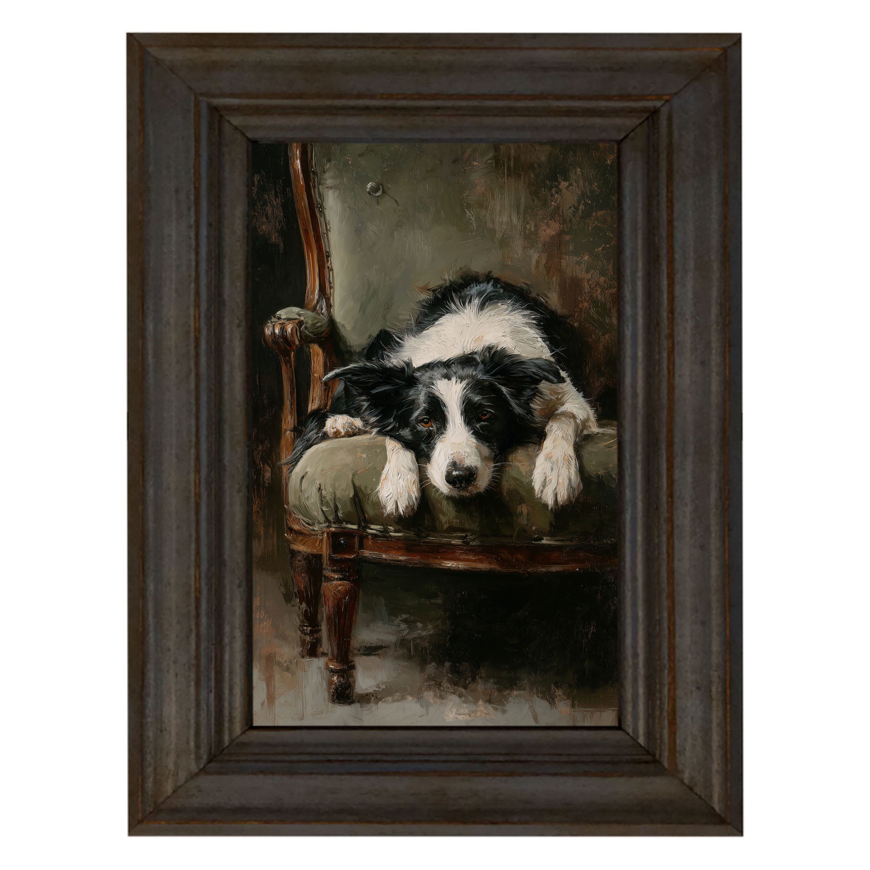 Armchair with Border Collie Dog