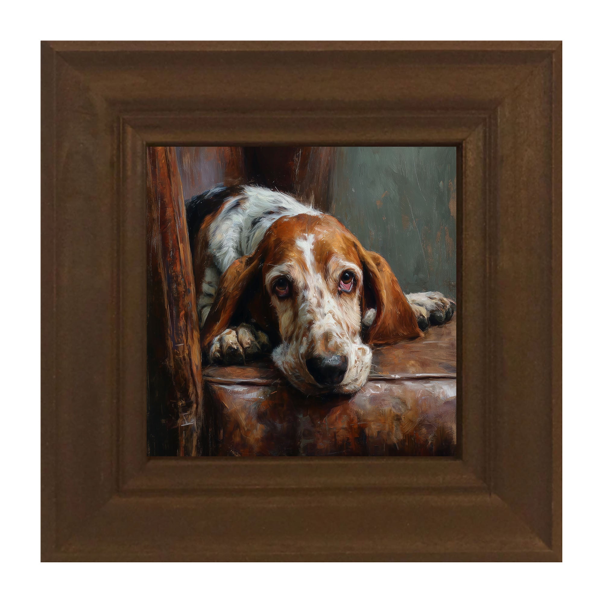 Armchair with Basset Hound