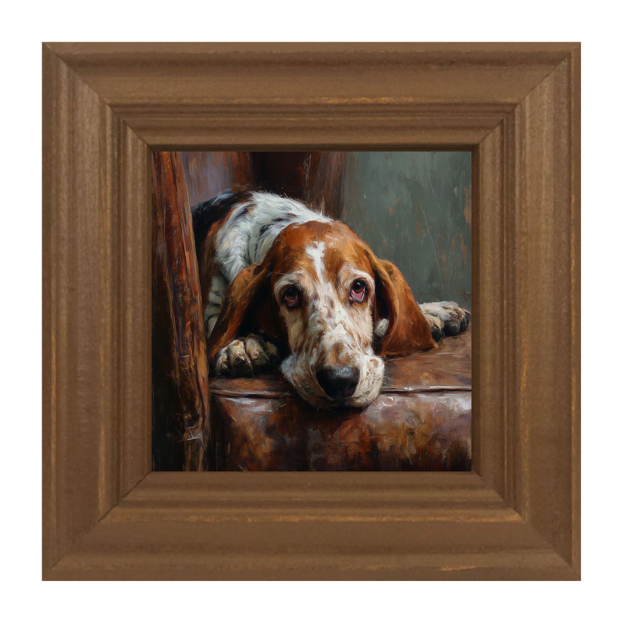 Armchair with Basset Hound