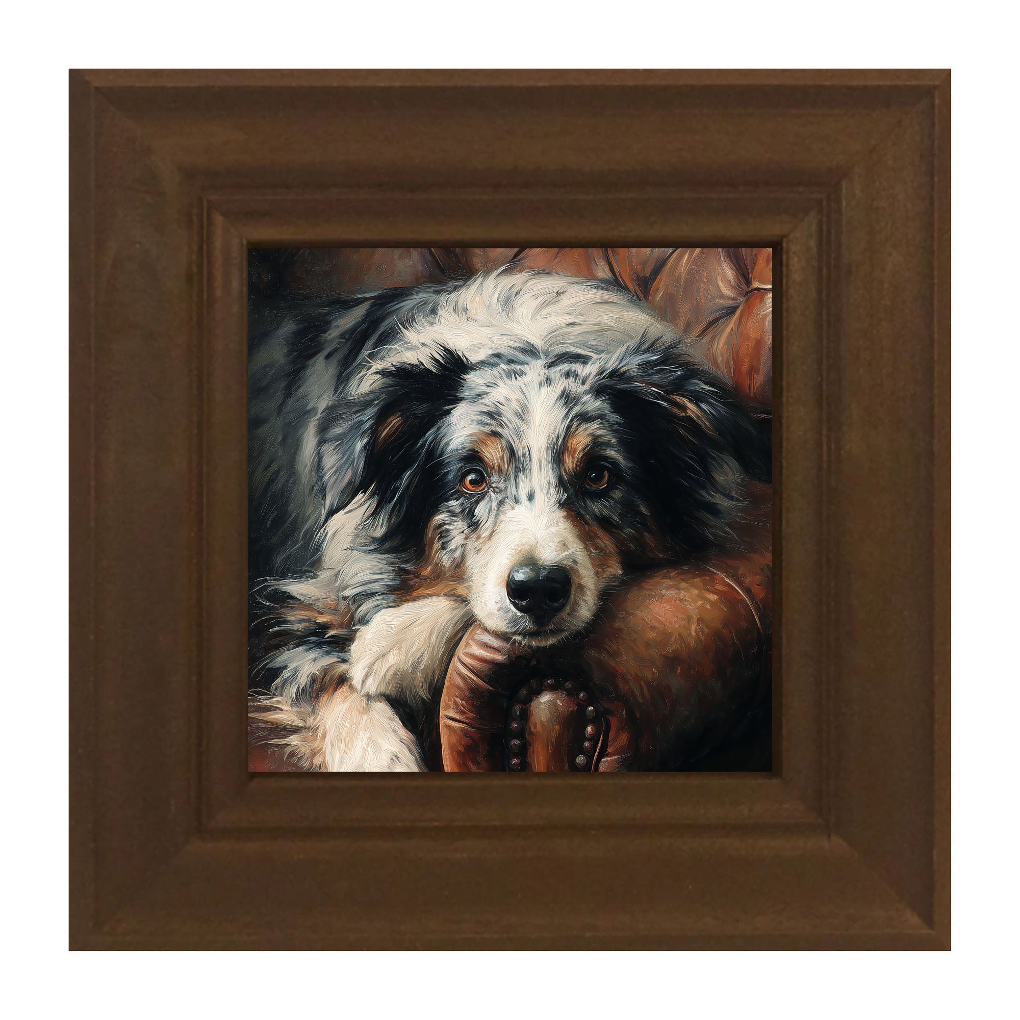 Armchair with Australian Shephard Dog