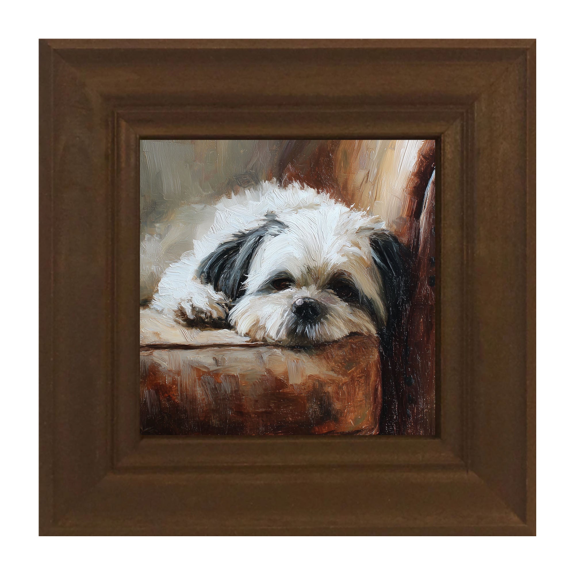 Armchair with Shih Tzu Dog