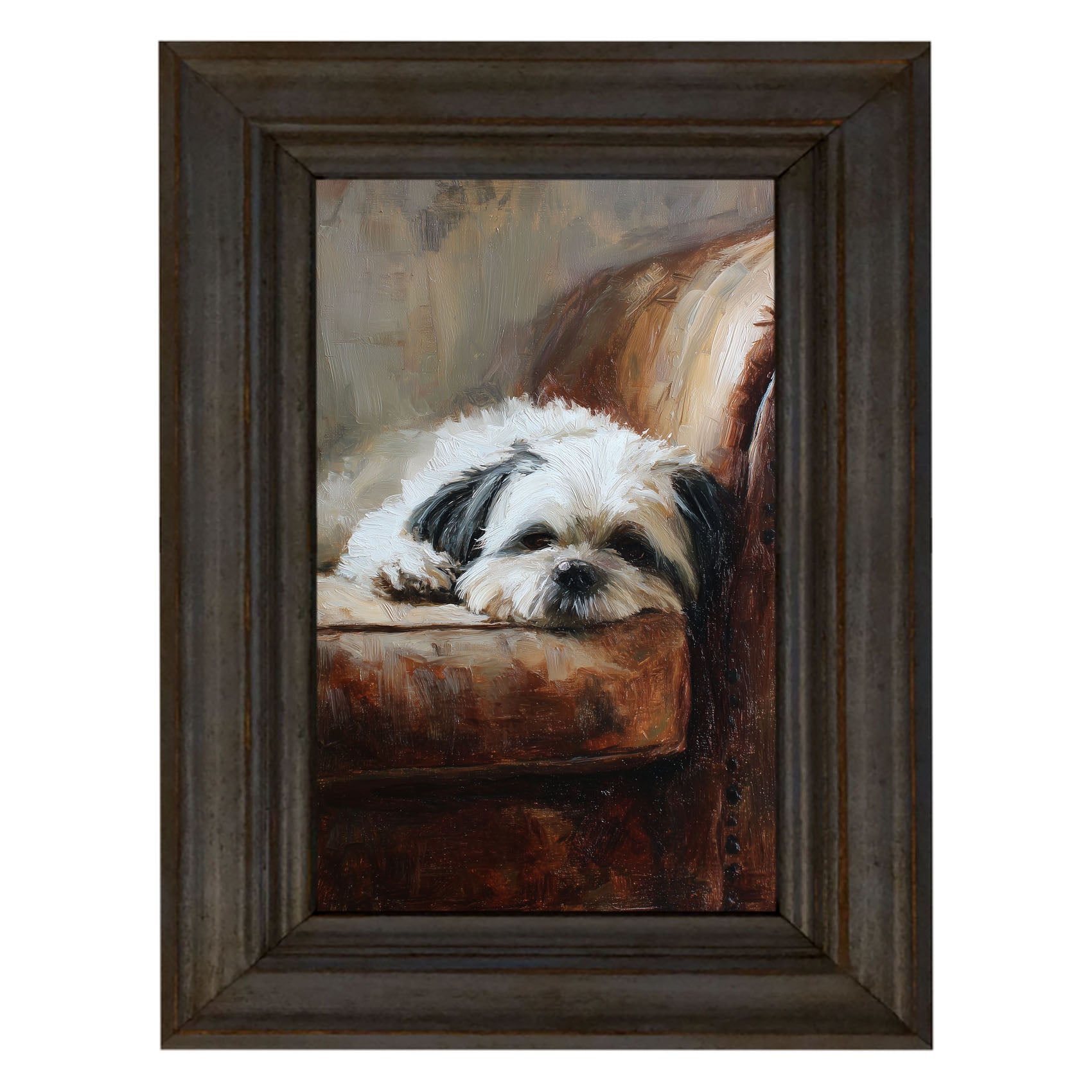 Armchair with Shih Tzu Dog