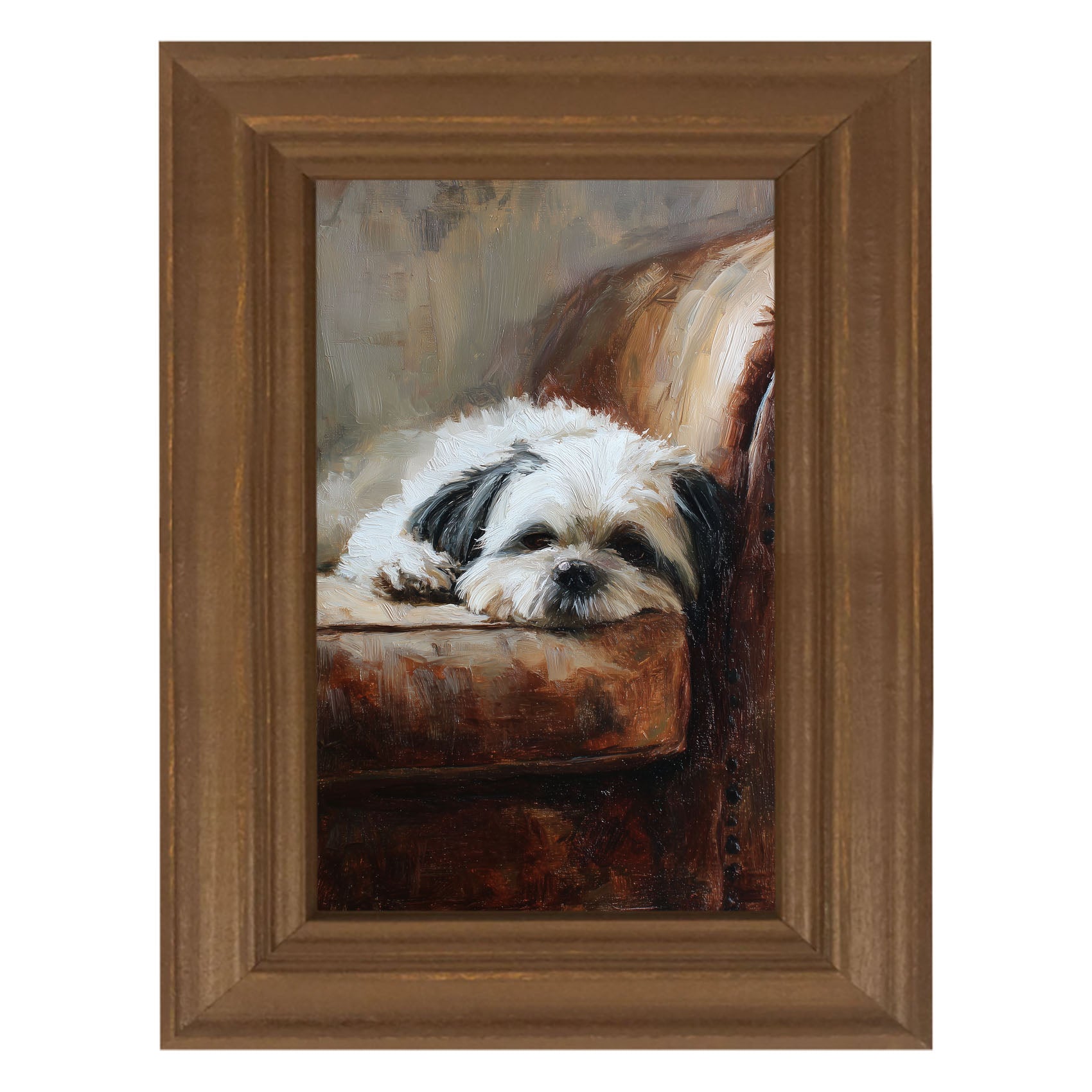 Armchair with Shih Tzu Dog