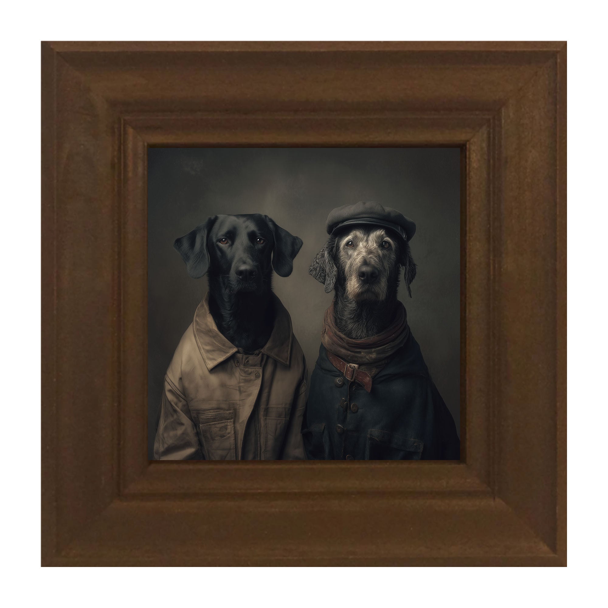 Portrait of Dogs in Coats