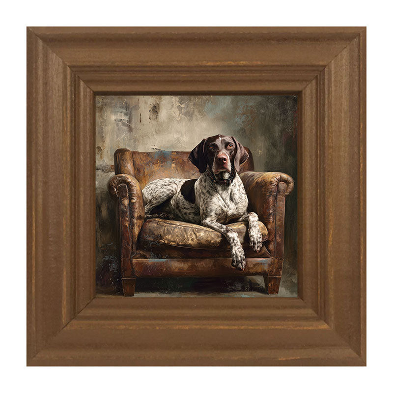 Armchair with American Pointer Dog