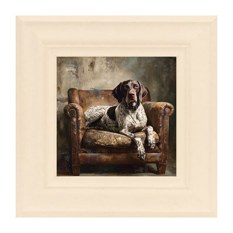 Armchair with American Pointer Dog