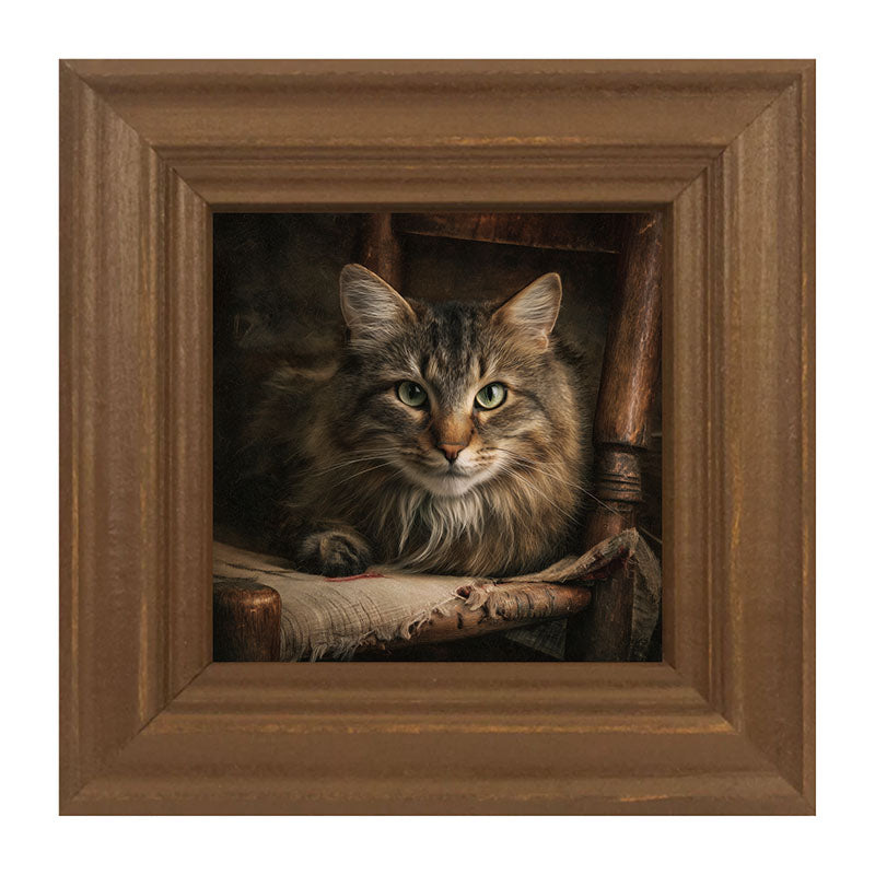 Armchair with Norwegian Forest Cat