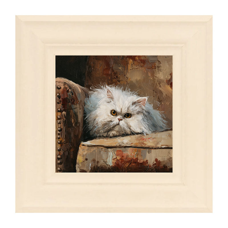 Armchair with Persian Cat Resting